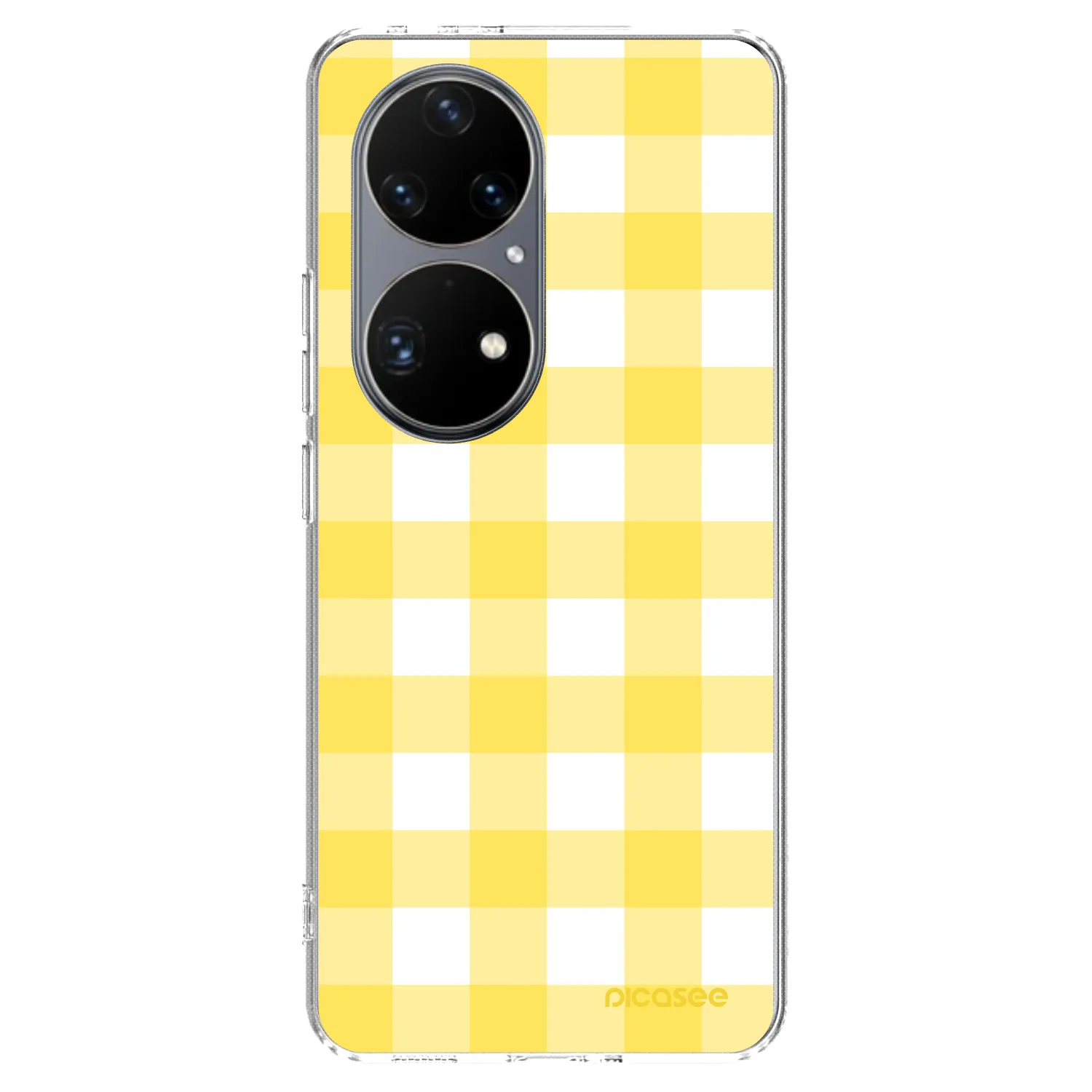 Picasee silikonowe przeźroczyste etui na Huawei P50 - Gride lemon