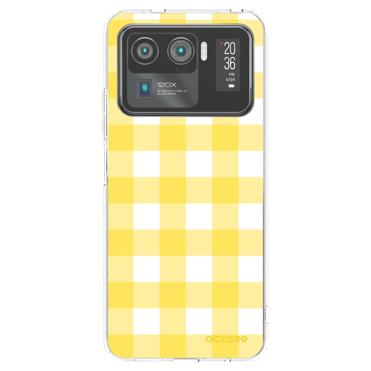 Picasee silikonowe przeźroczyste etui na Xiaomi Mi 11 Ultra - Gride lemon