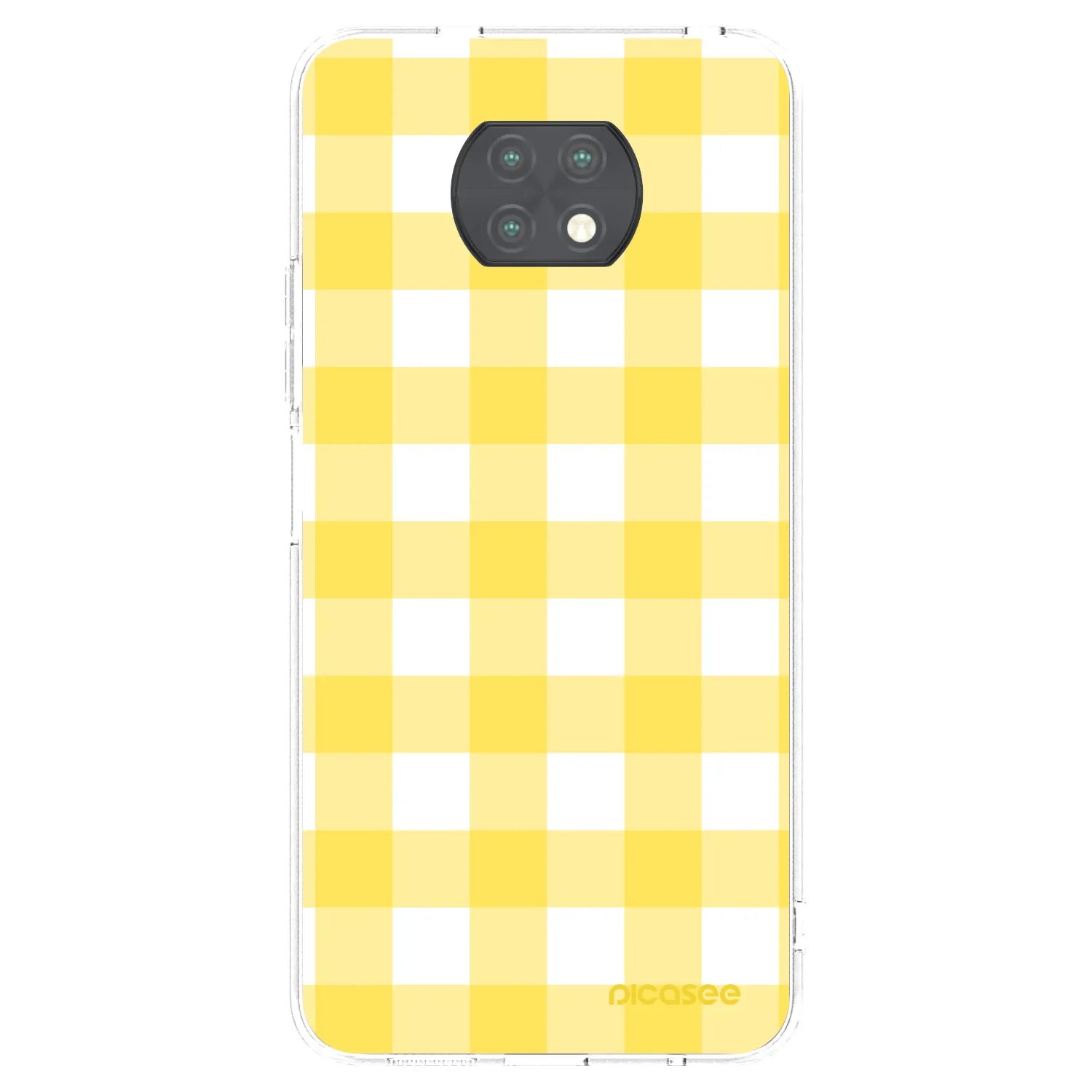 Picasee silikonowe przeźroczyste etui na Xiaomi Redmi Note 9T - Gride lemon
