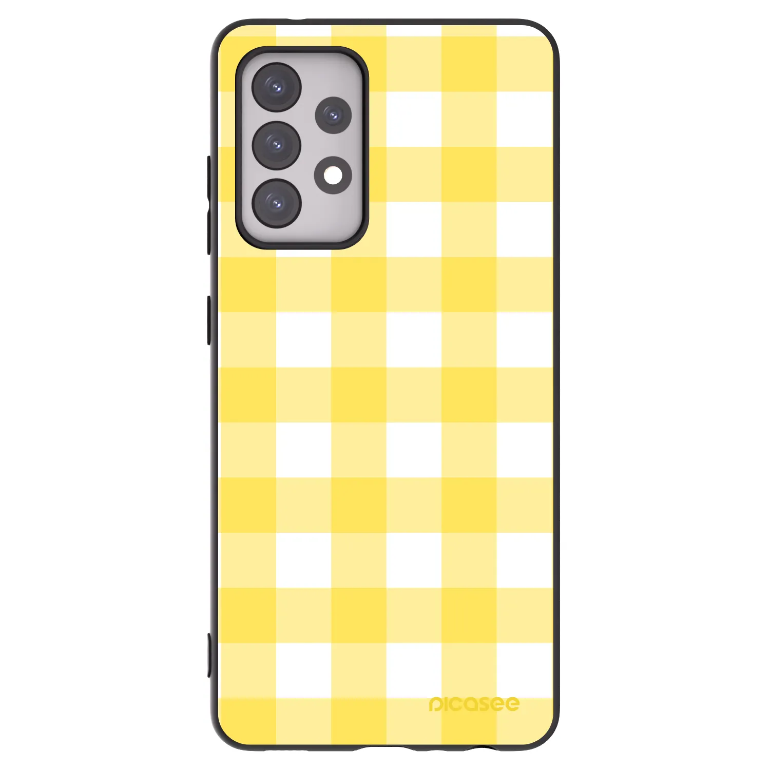 Picasee silikonowe czarne etui na Samsung Galaxy A52s 5G A528B - Gride lemon