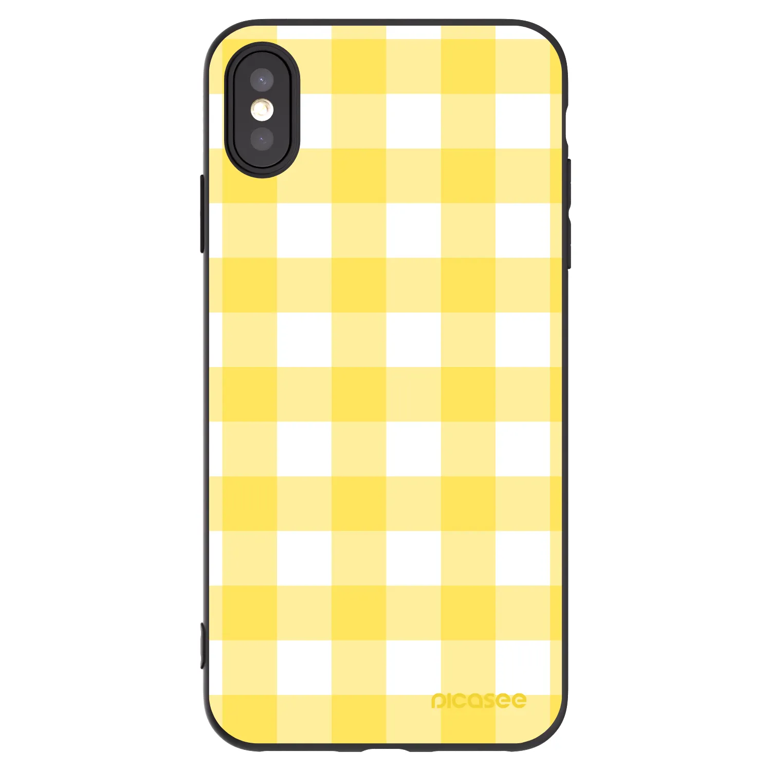 Picasee silikonowe czarne etui na Apple iPhone XS Max - Gride lemon