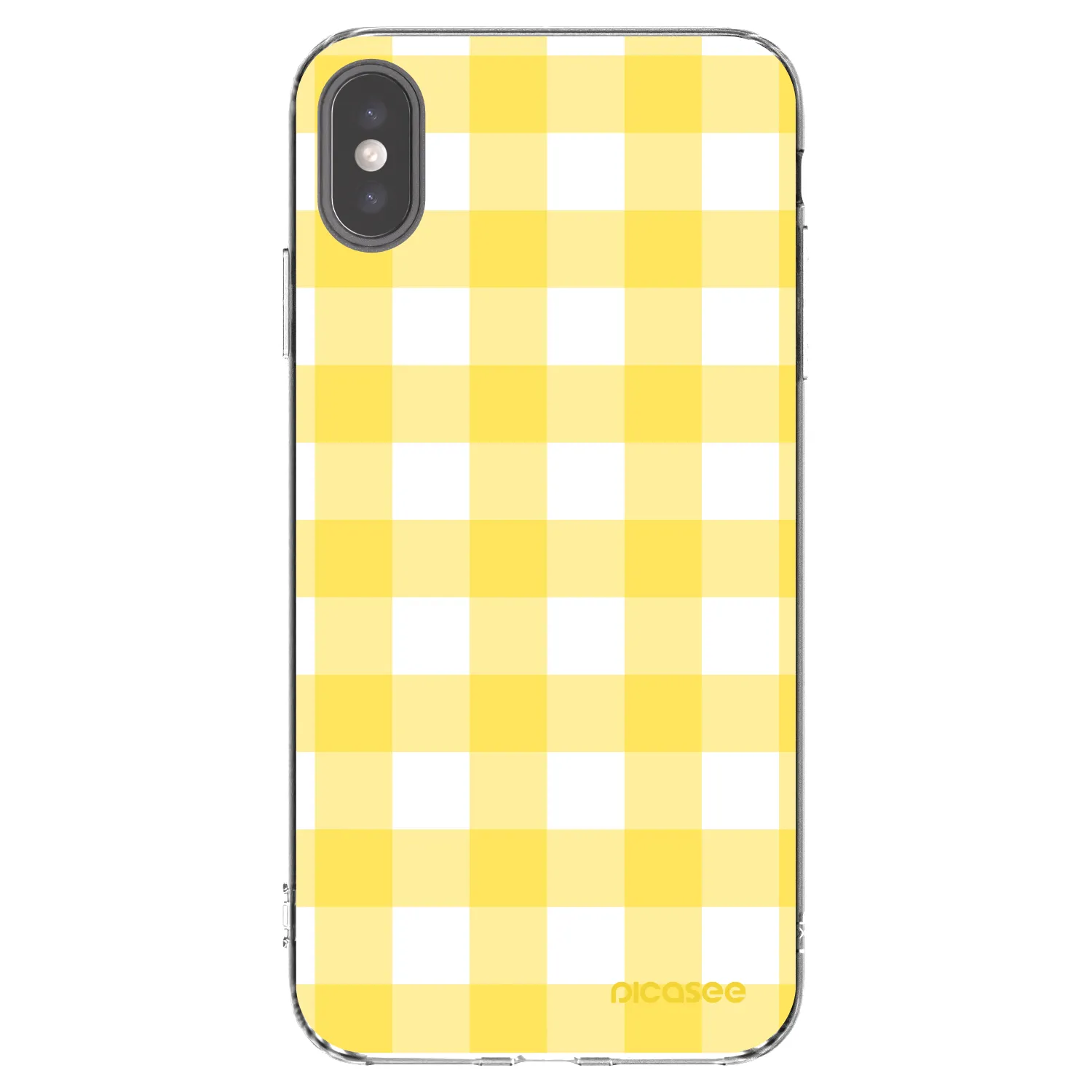 Picasee silikonowe przeźroczyste etui na Apple iPhone XS Max - Gride lemon