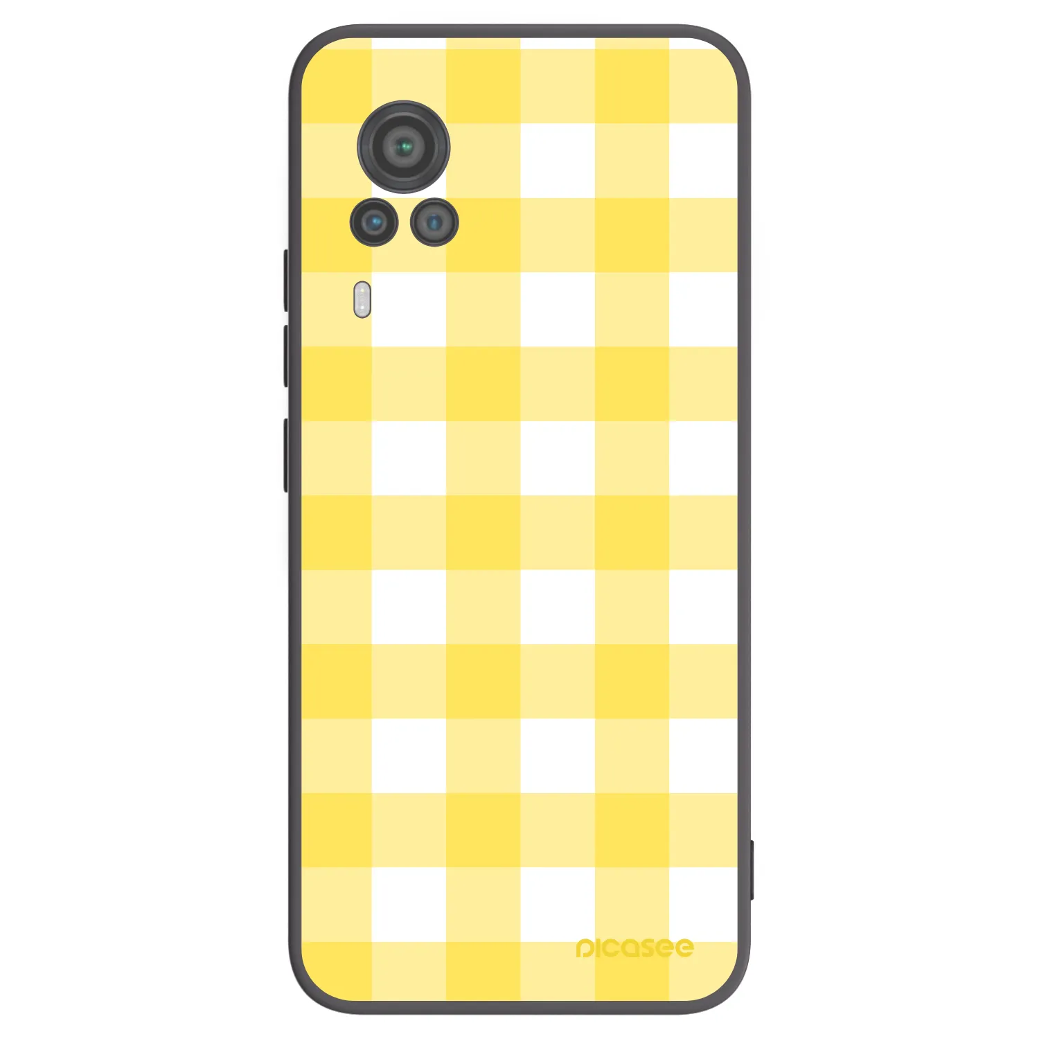 Picasee silikonowe czarne etui na Vivo X60 Pro 5G - Gride lemon