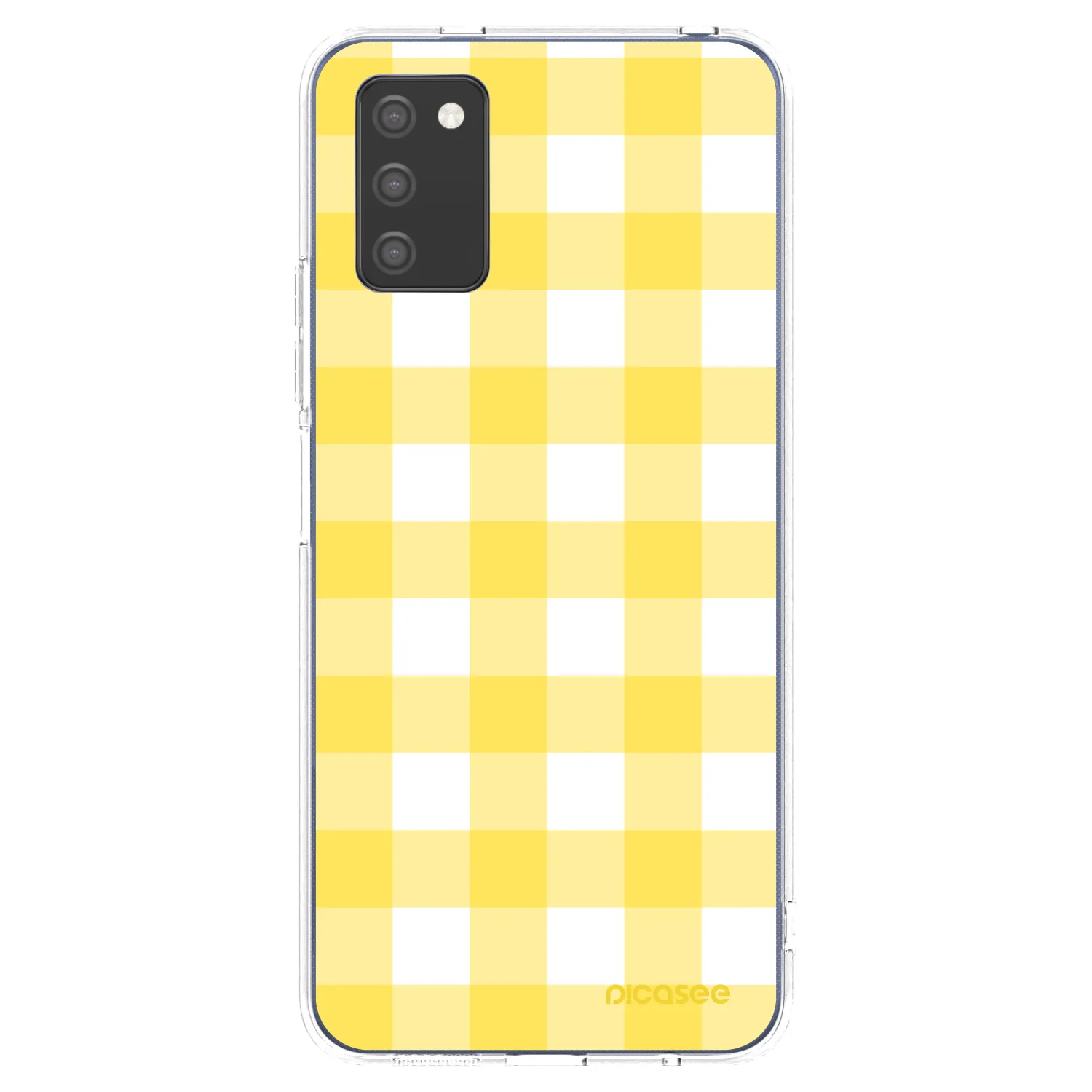 Picasee silikonowe przeźroczyste etui na Samsung Galaxy A03s A037G - Gride lemon