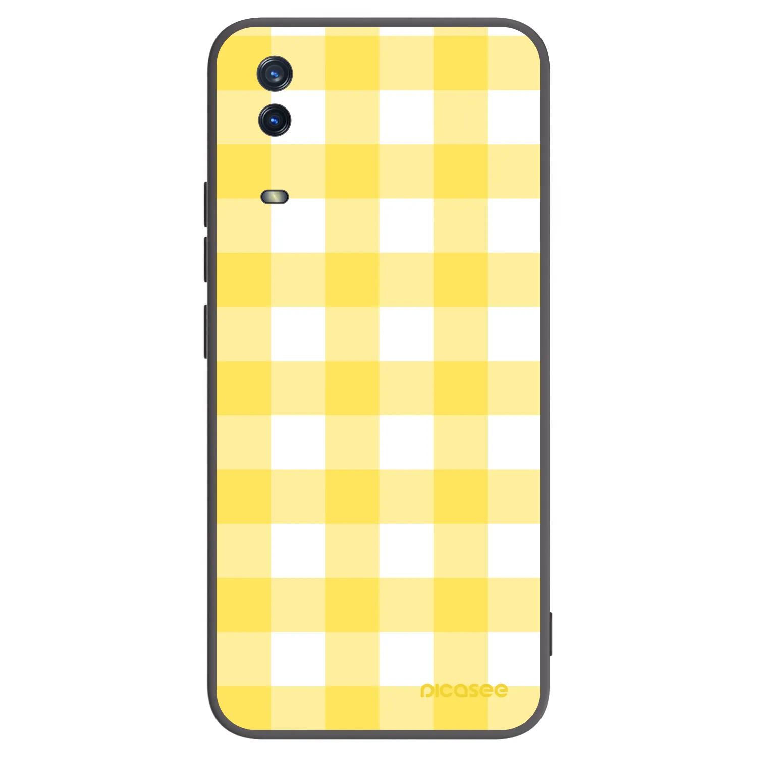 Picasee silikonowe czarne etui na Vivo Y11s - Gride lemon