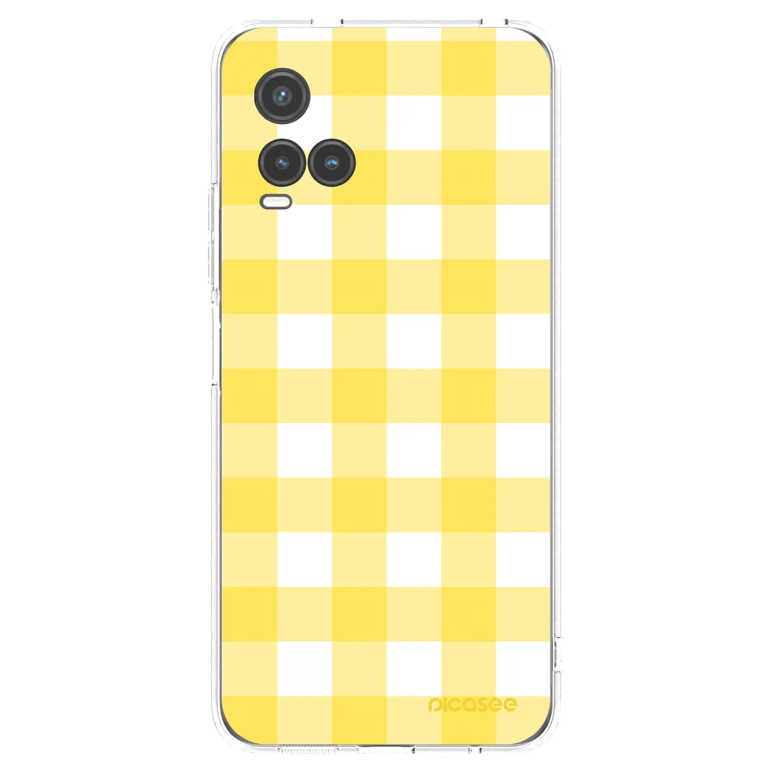 Picasee silikonowe przeźroczyste etui na Vivo Y33s - Gride lemon