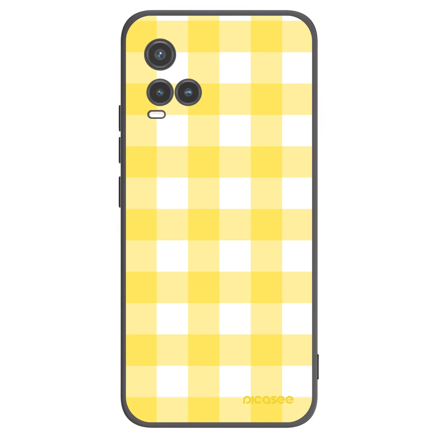 Picasee silikonowe czarne etui na Vivo Y33s - Gride lemon