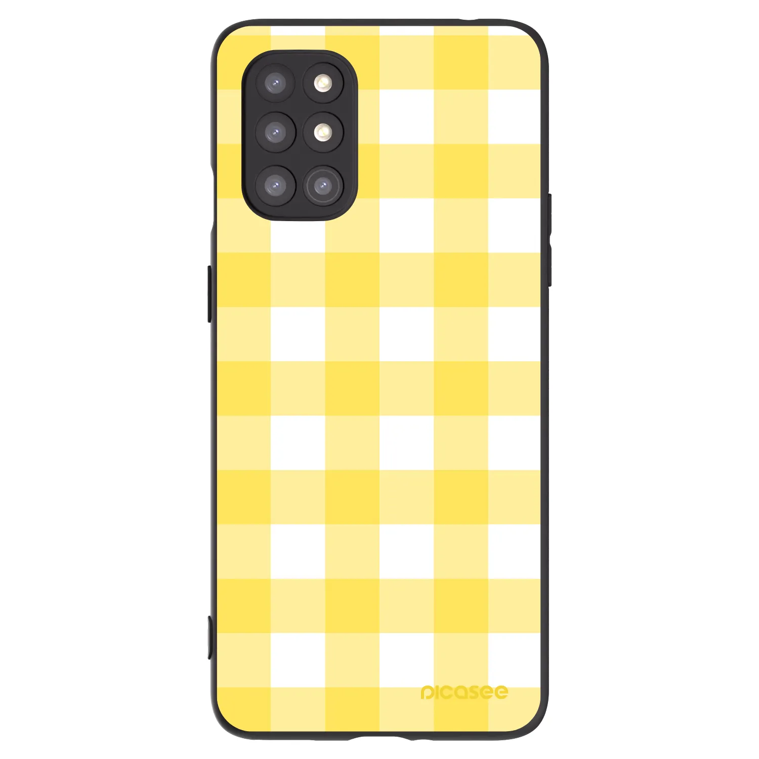 Picasee silikonowe czarne etui na OnePlus 8T - Gride lemon