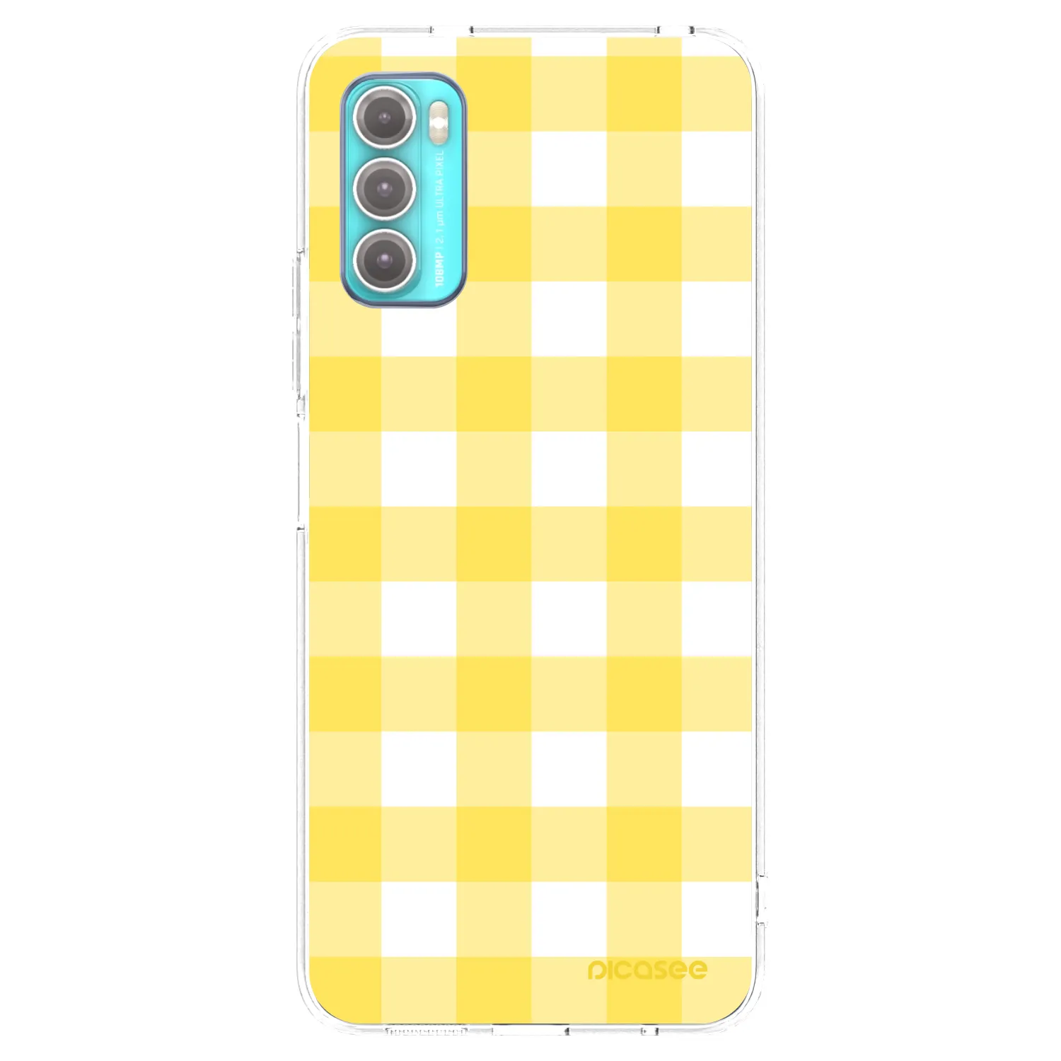 Picasee silikonowe przeźroczyste etui na Motorola Moto G60 - Gride lemon
