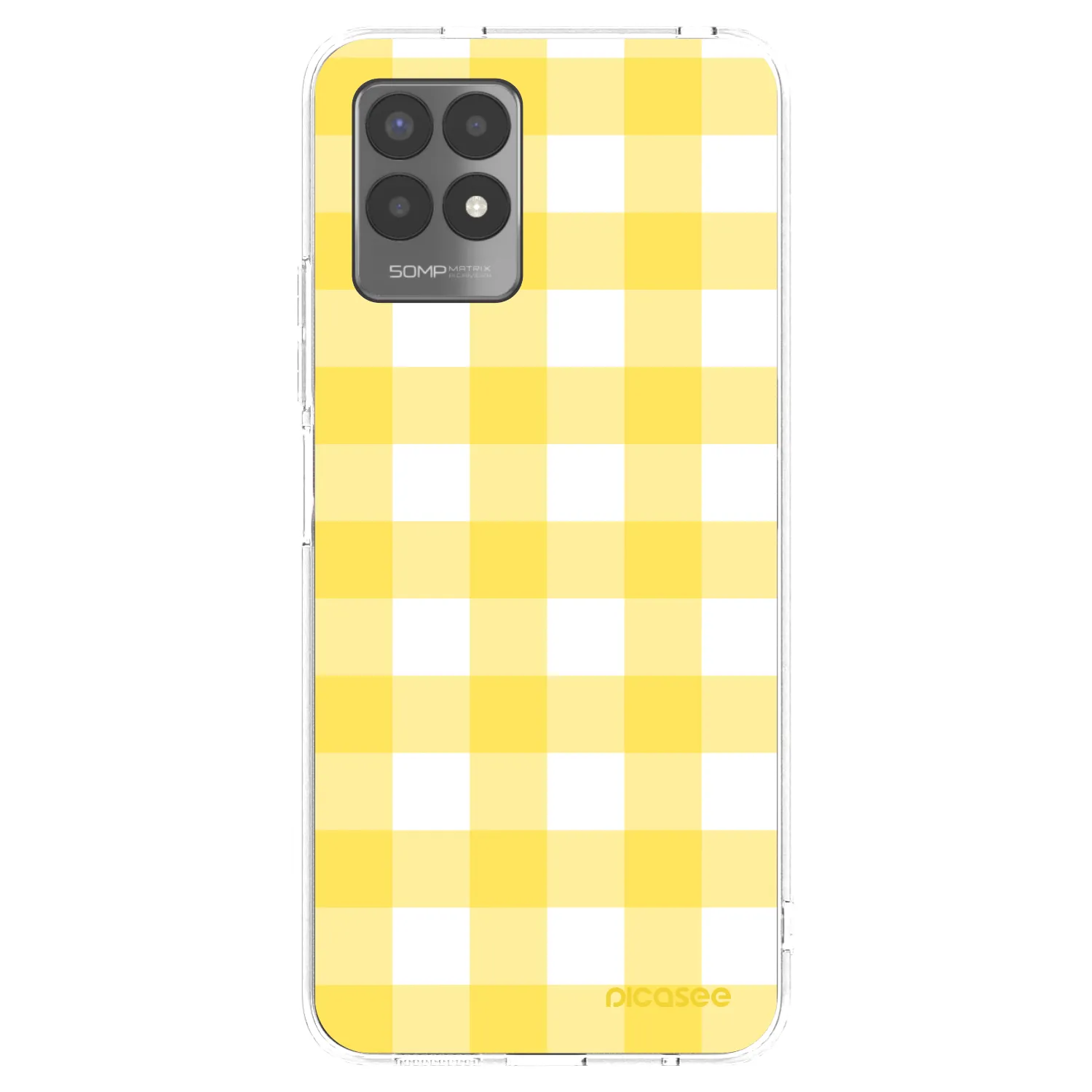 Picasee silikonowe przeźroczyste etui na Realme 8i - Gride lemon