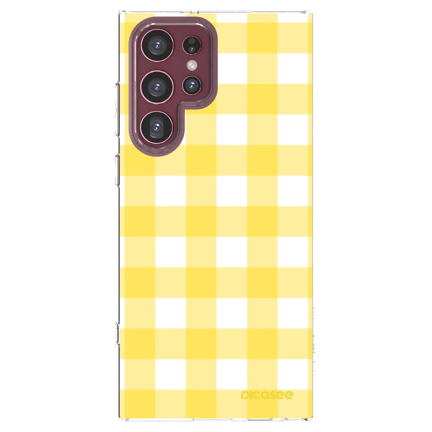 Picasee silikonowe przeźroczyste etui na Samsung Galaxy S22 Ultra 5G - Gride lemon