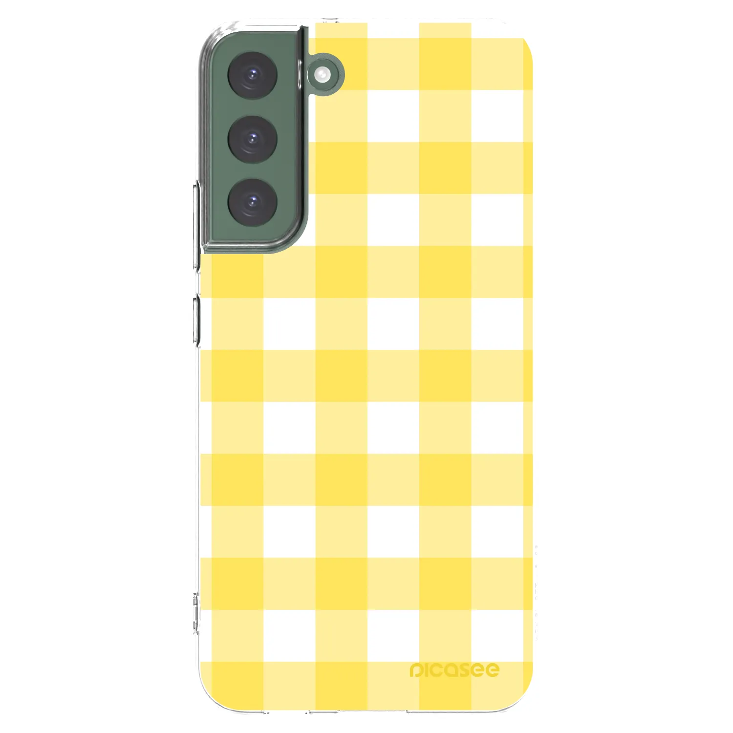 Picasee silikonowe przeźroczyste etui na Samsung Galaxy S22+ 5G - Gride lemon