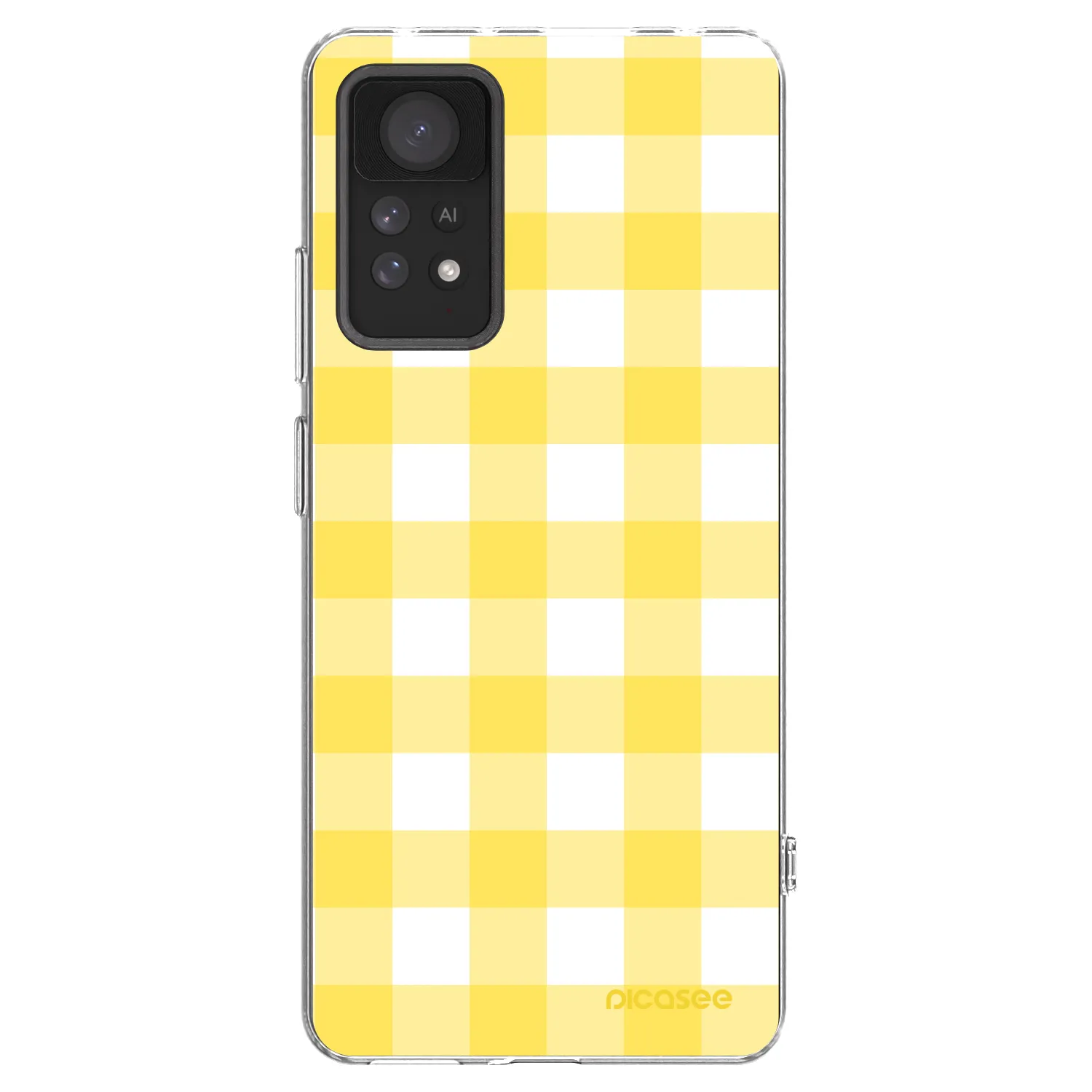 Picasee silikonowe przeźroczyste etui na Xiaomi Redmi Note 11 Pro 5G - Gride lemon