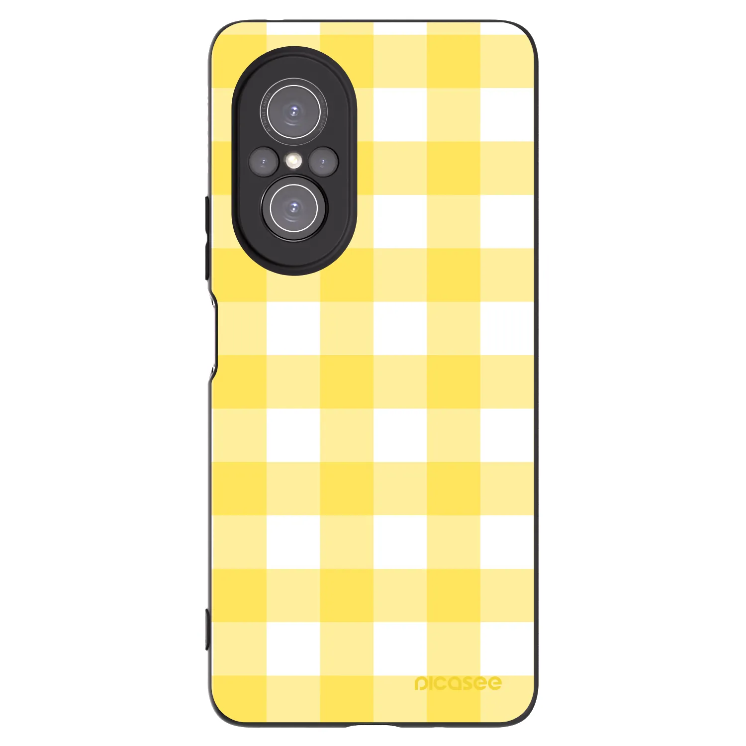 Picasee silikonowe czarne etui na Huawei Nova 9 SE - Gride lemon