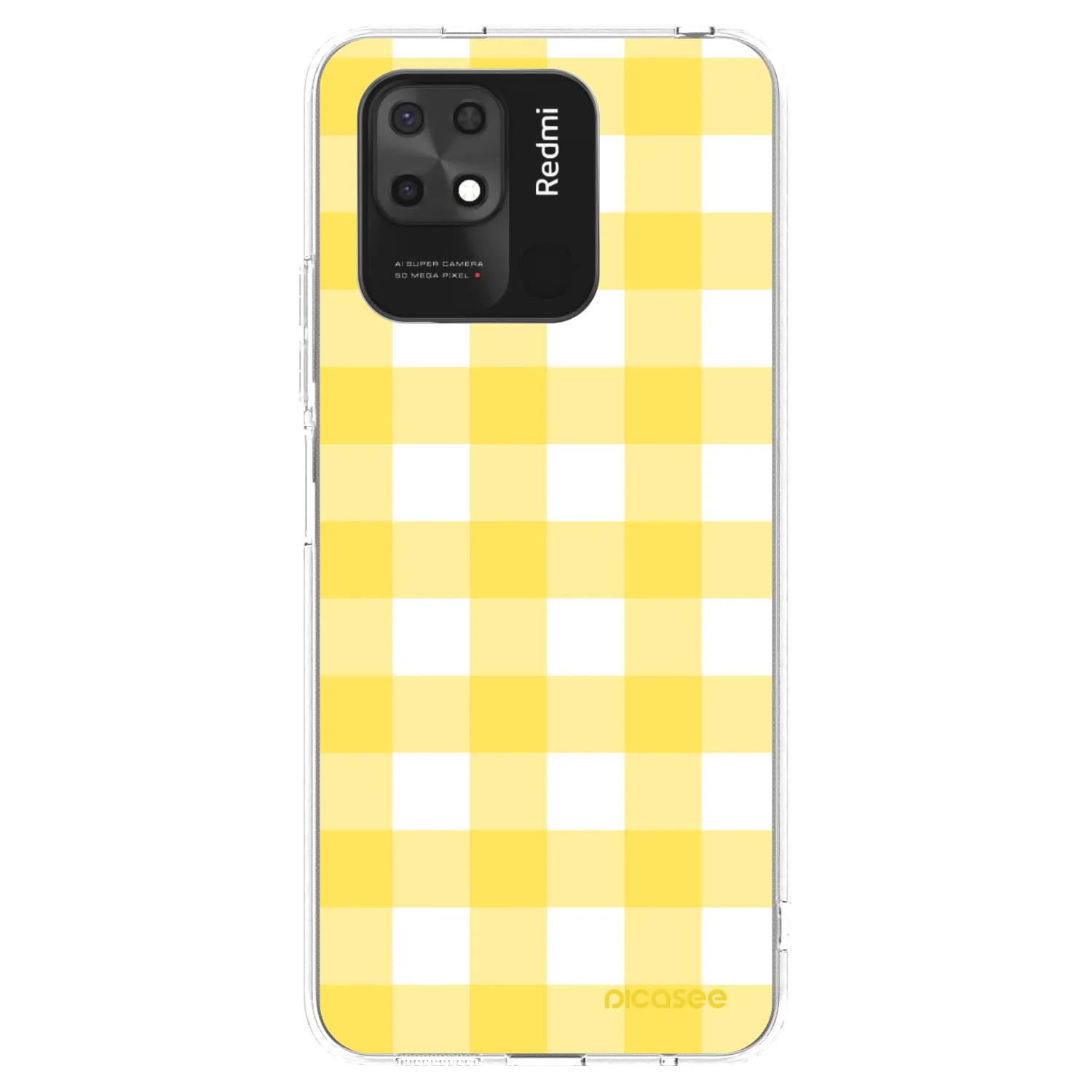 Picasee silikonowe przeźroczyste etui na Xiaomi Redmi 10C - Gride lemon