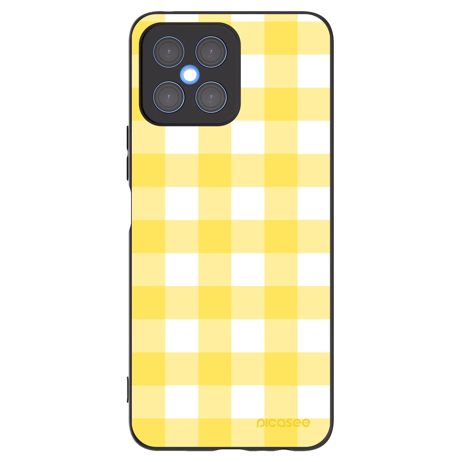 Picasee silikonowe czarne etui na Honor X8 4G - Gride lemon