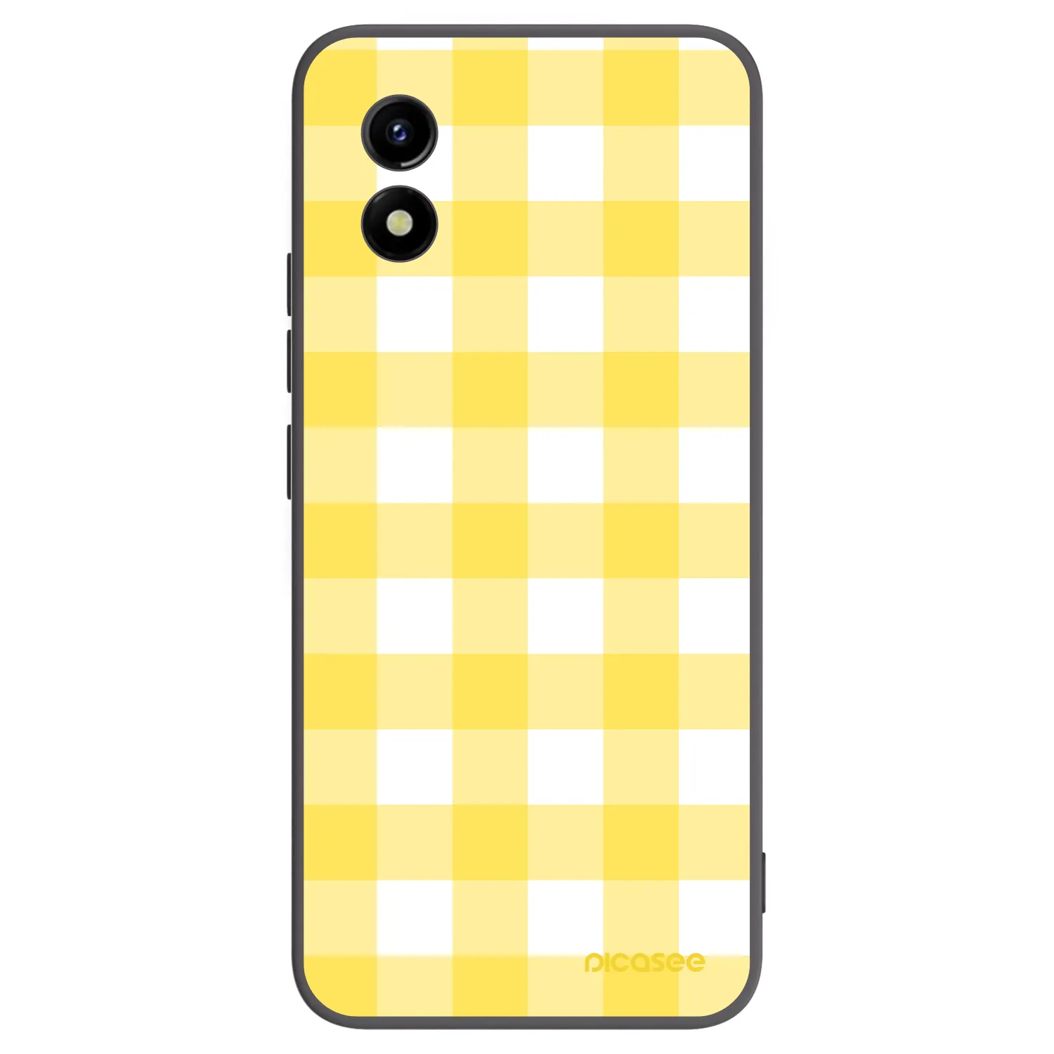 Picasee silikonowe czarne etui na Vivo Y01 - Gride lemon