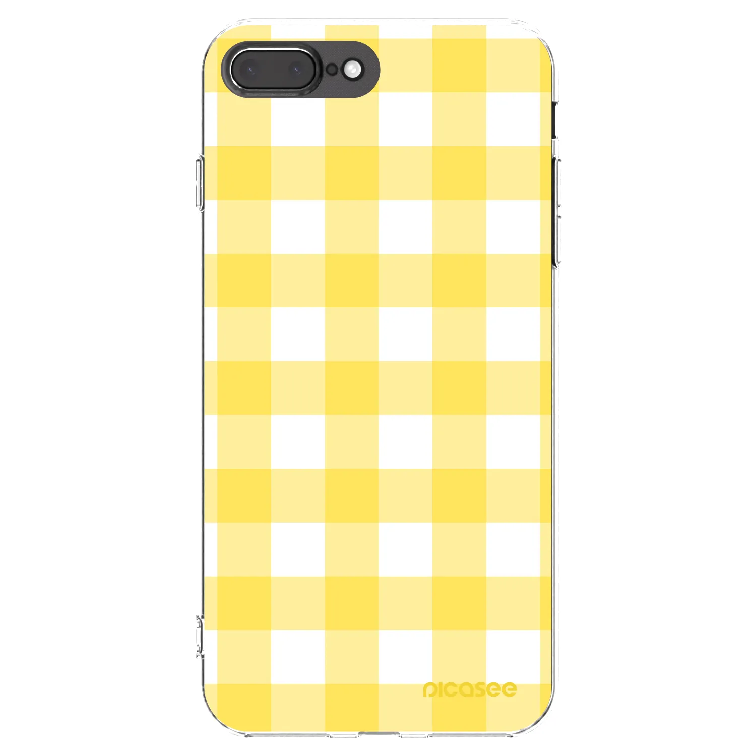 Picasee silikonowe przeźroczyste etui na Apple iPhone 8 Plus - Gride lemon