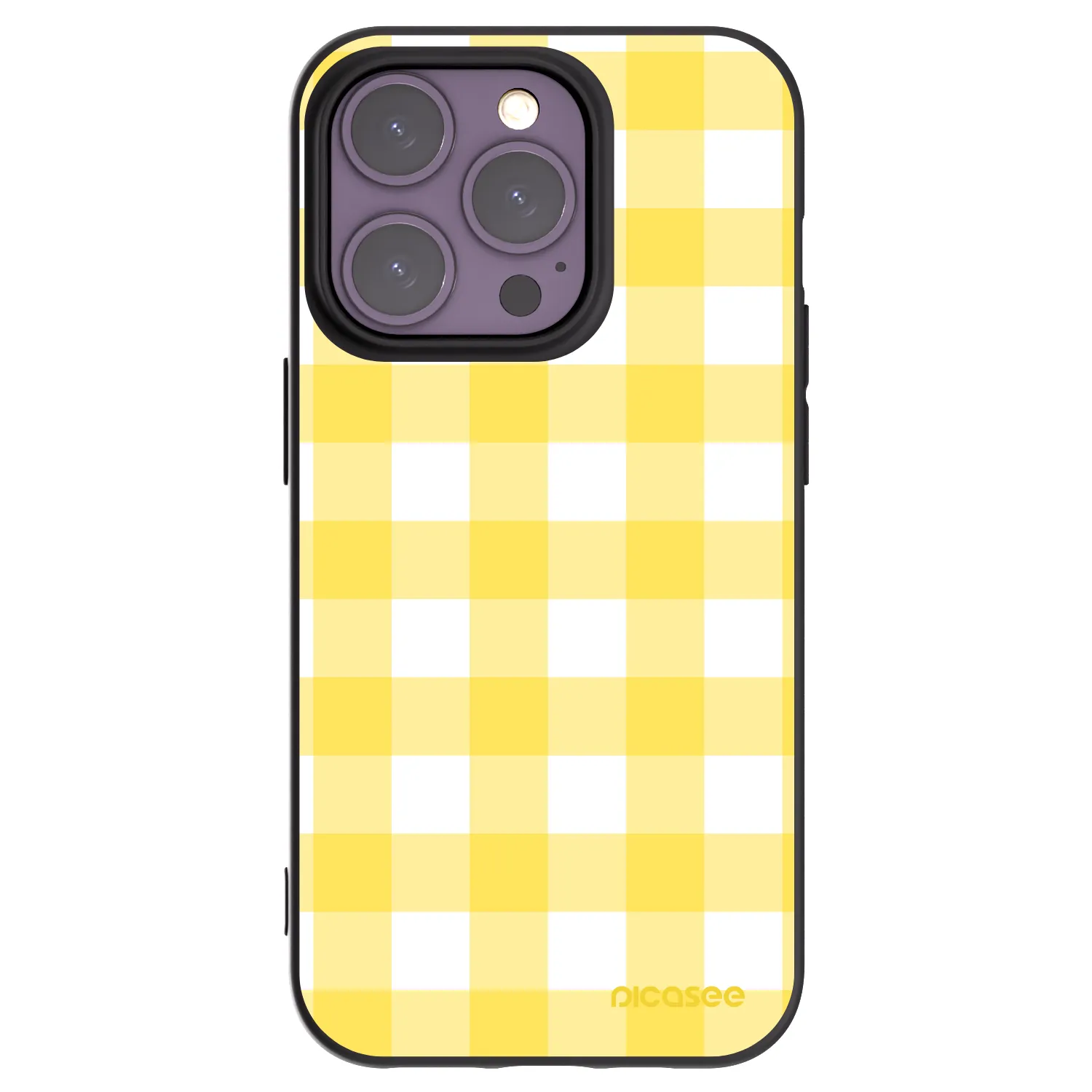 Picasee silikonowe czarne etui na Apple iPhone 14 Pro - Gride lemon