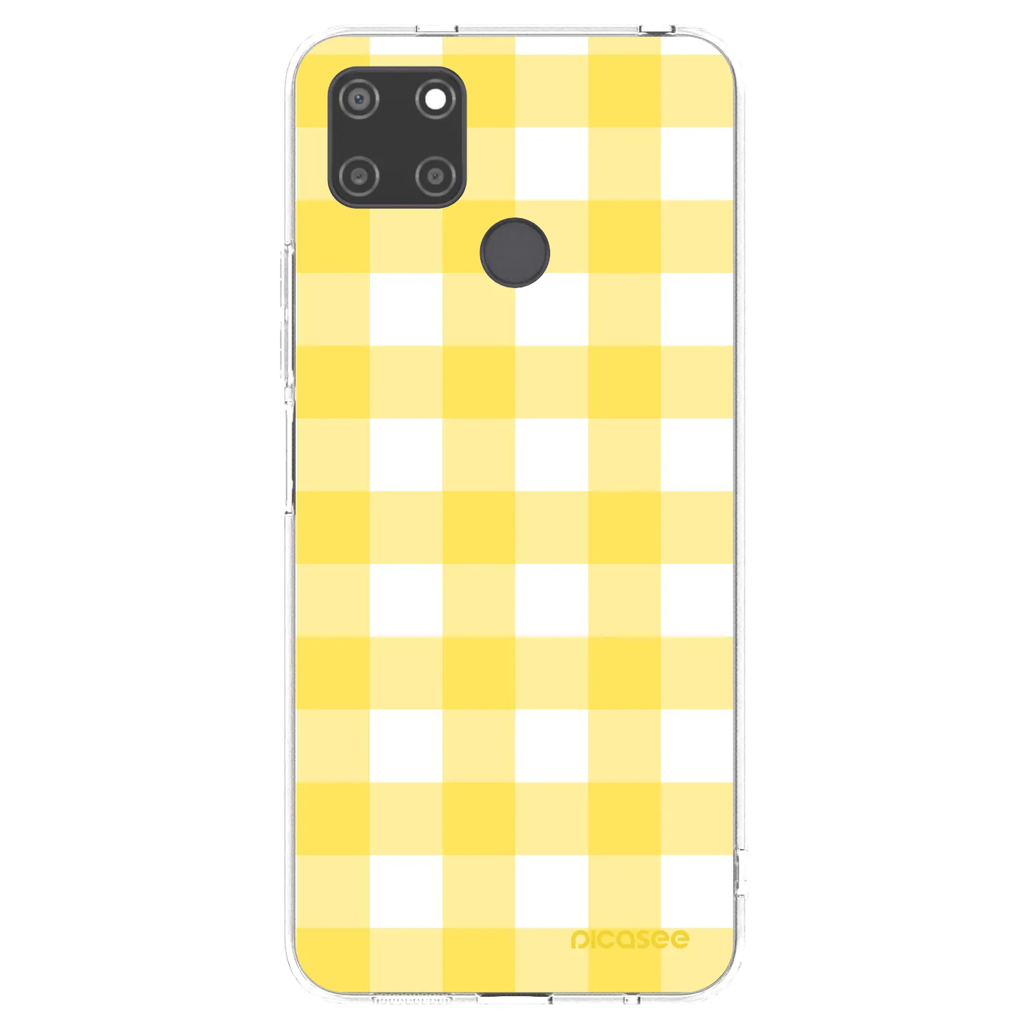 Picasee silikonowe przeźroczyste etui na Realme C21Y - Gride lemon