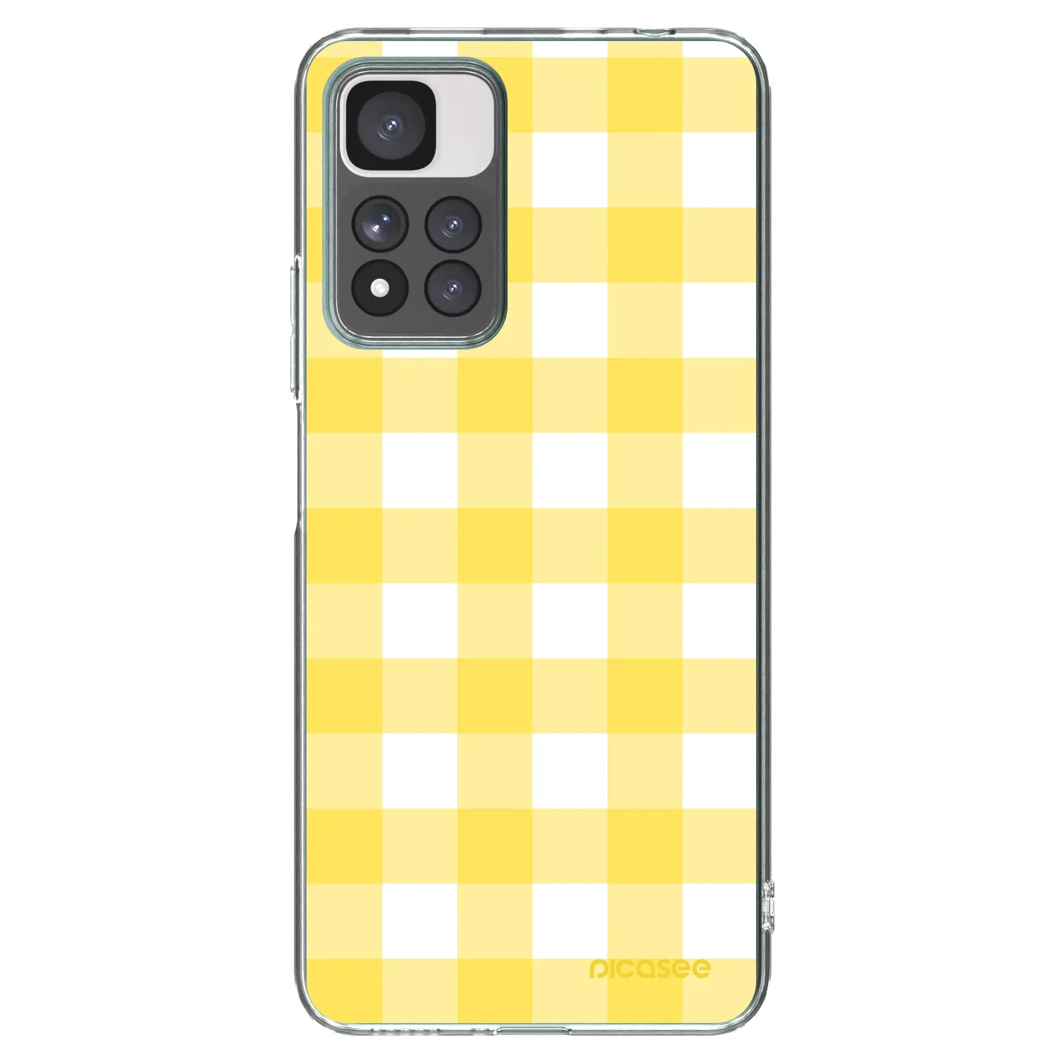 Picasee silikonowe przeźroczyste etui na Xiaomi Redmi Note 11 Pro+ 5G - Gride lemon