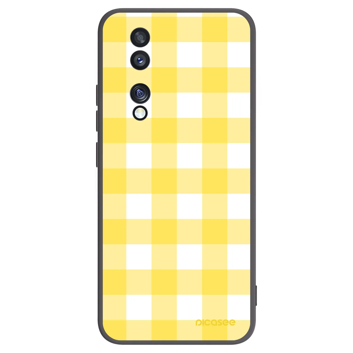 Picasee silikonowe czarne etui na Honor 70 - Gride lemon