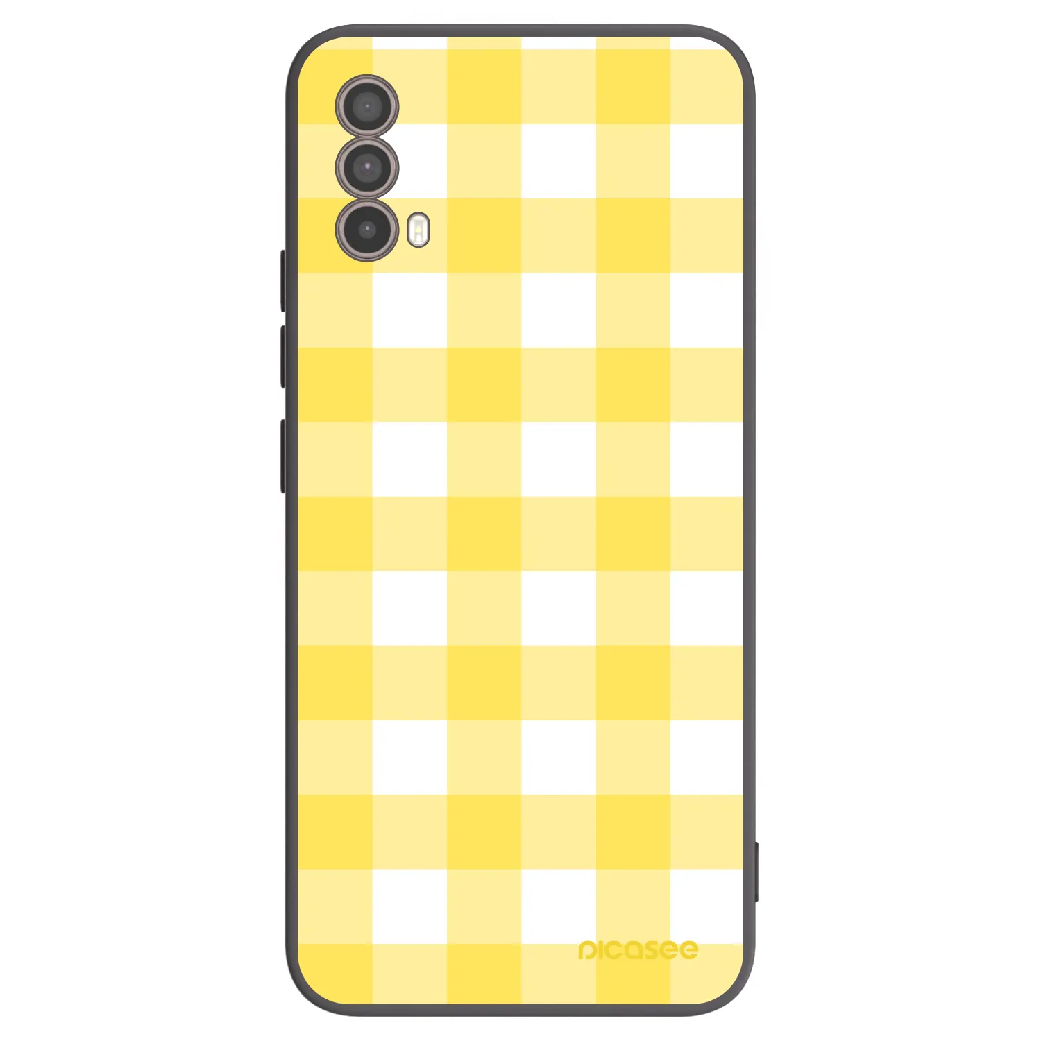 Picasee silikonowe czarne etui na Motorola Moto E40 - Gride lemon