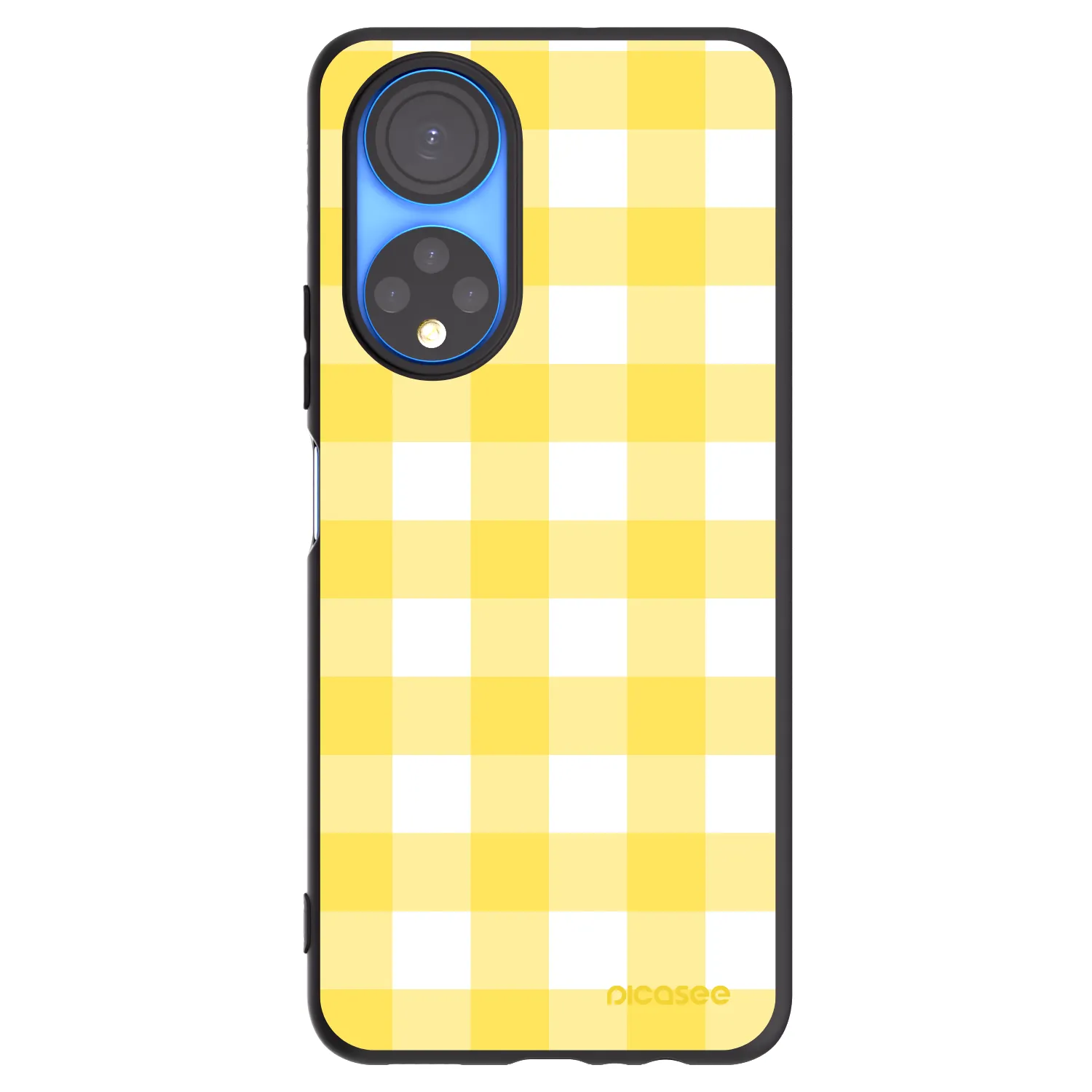 Picasee silikonowe czarne etui na Honor X7 - Gride lemon