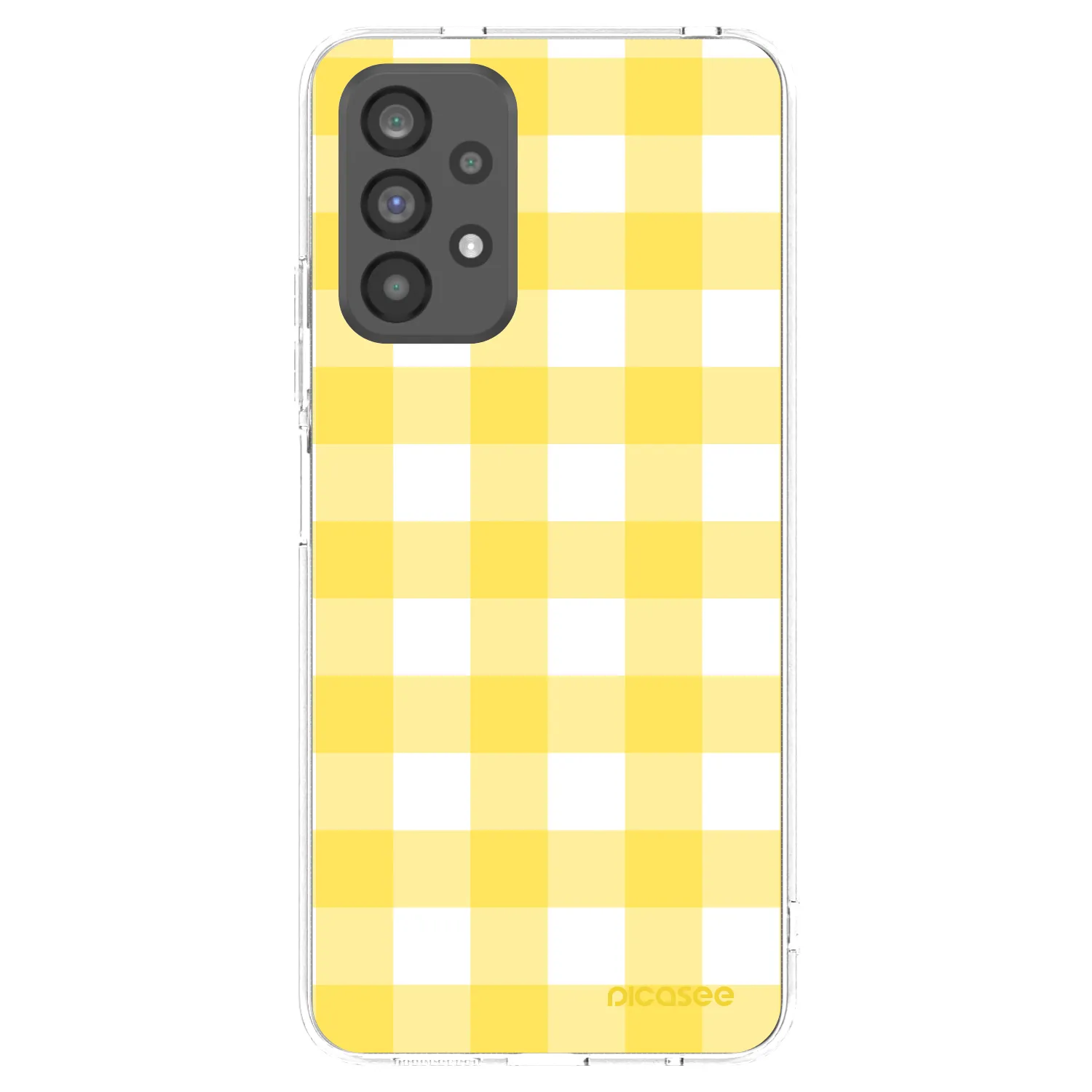 Picasee silikonowe przeźroczyste etui na Samsung Galaxy A73 5G - Gride lemon