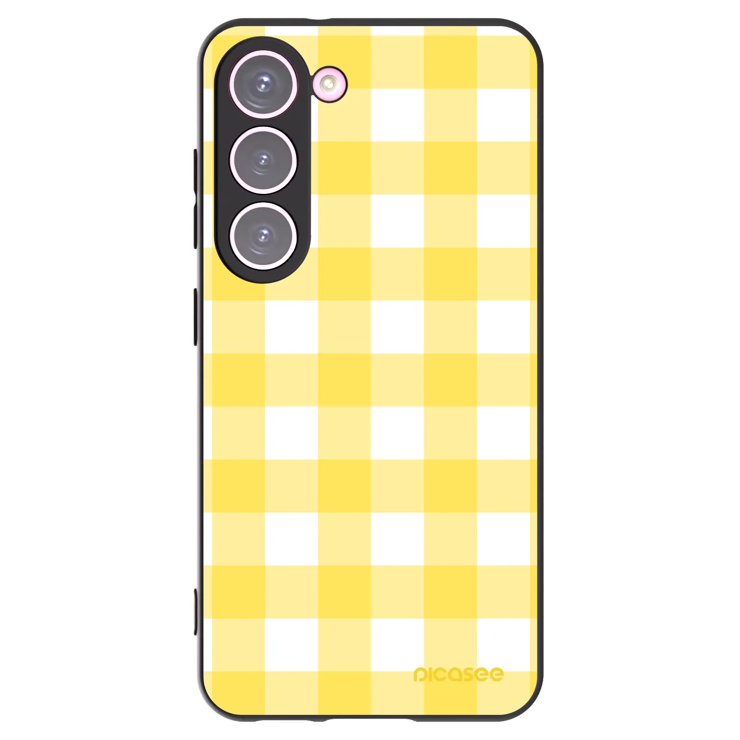 Picasee silikonowe czarne etui na Samsung Galaxy S23 5G - Gride lemon