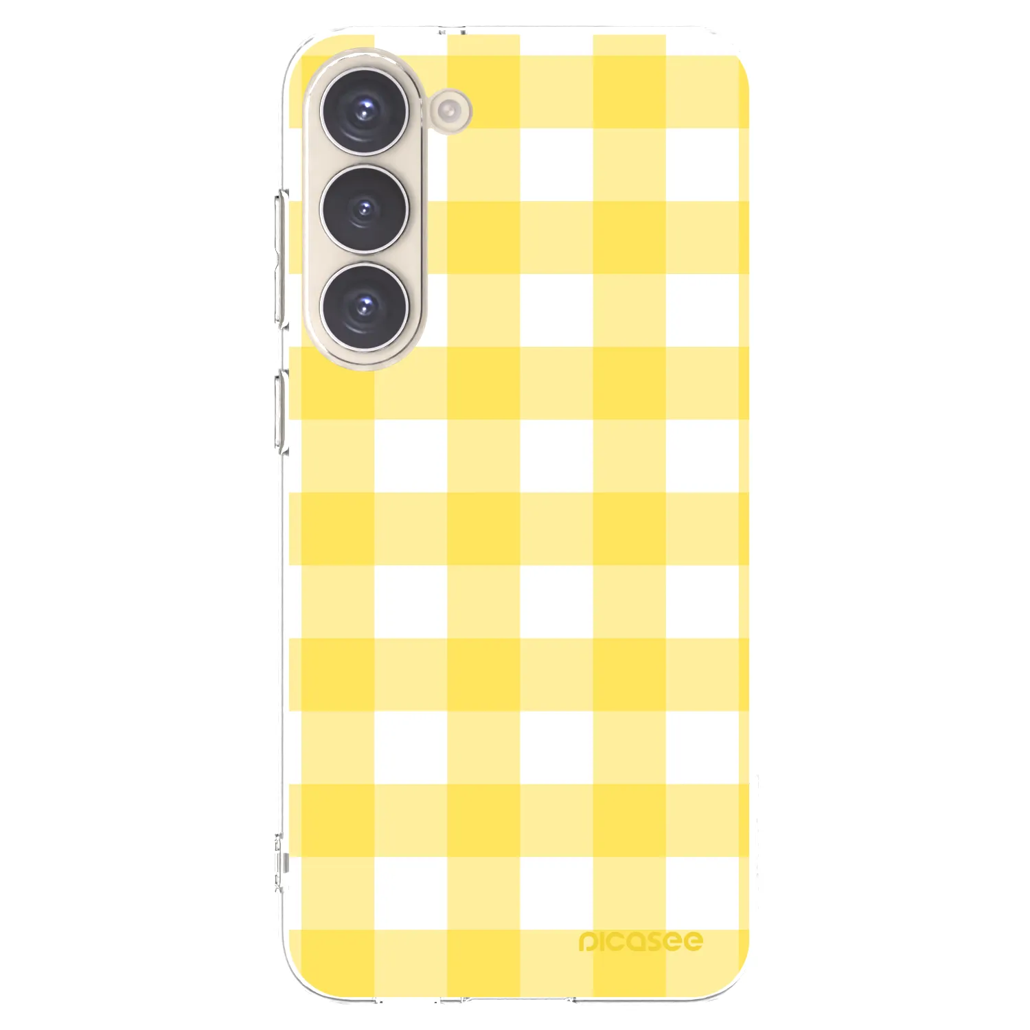 Picasee silikonowe przeźroczyste etui na Samsung Galaxy S23+ 5G - Gride lemon