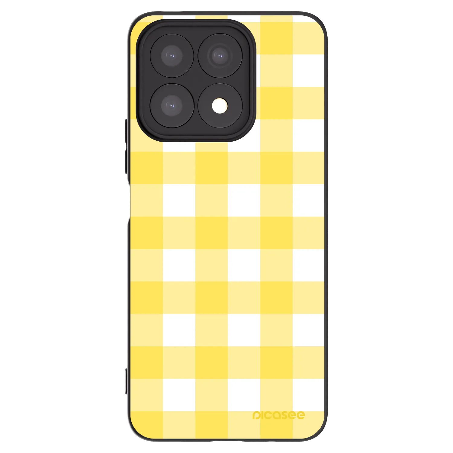 Picasee silikonowe czarne etui na Honor X8a - Gride lemon