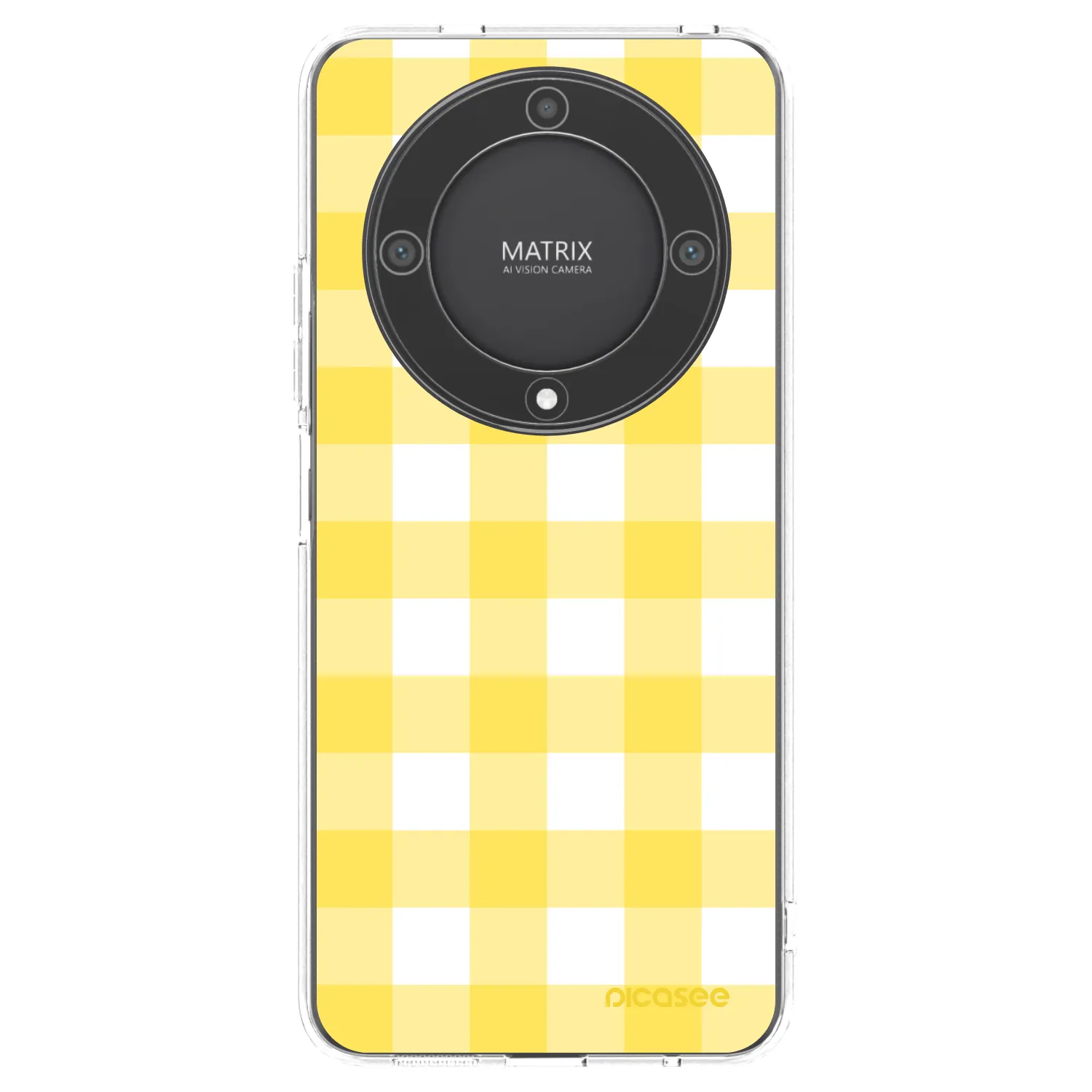 Picasee silikonowe przeźroczyste etui na Honor Magic5 Lite 5G - Gride lemon