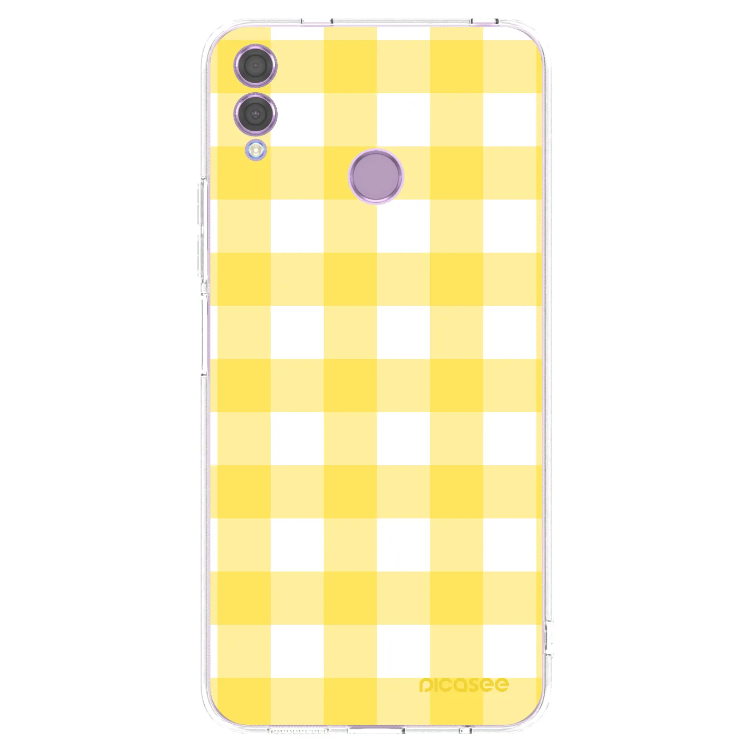 Picasee silikonowe przeźroczyste etui na Honor 8X - Gride lemon
