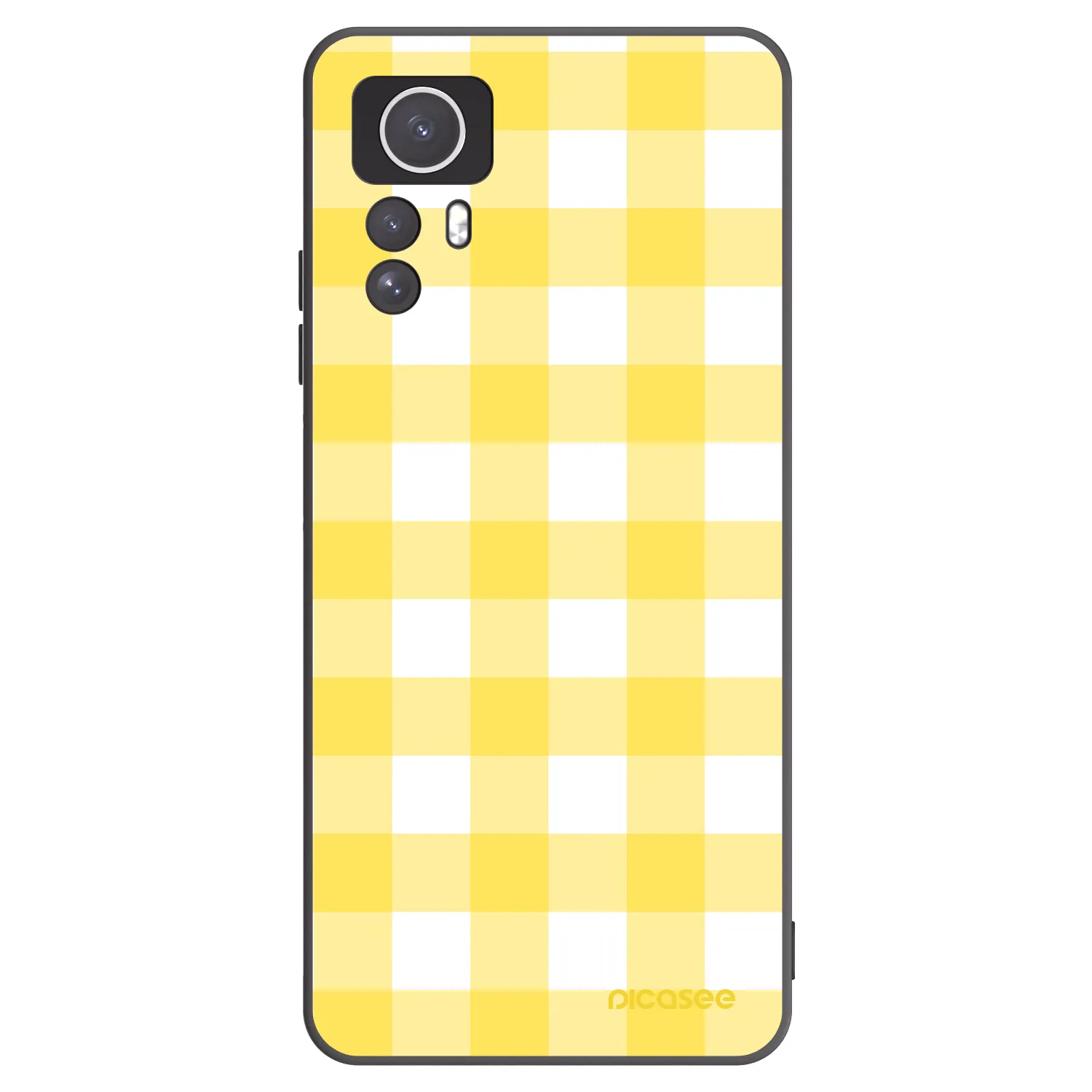 Picasee silikonowe czarne etui na Xiaomi Redmi Note 12S - Gride lemon