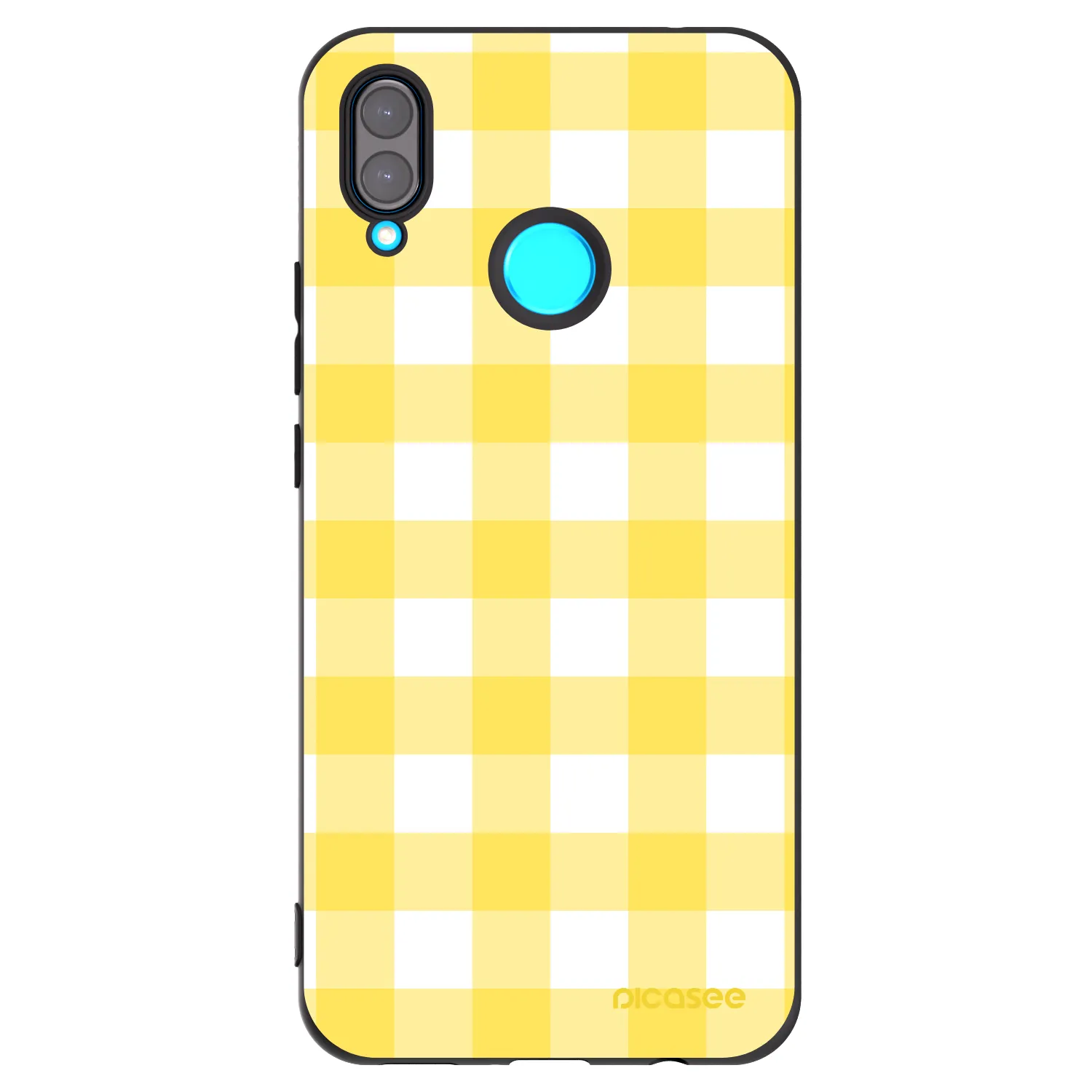 Picasee silikonowe czarne etui na Huawei Nova 3i - Gride lemon