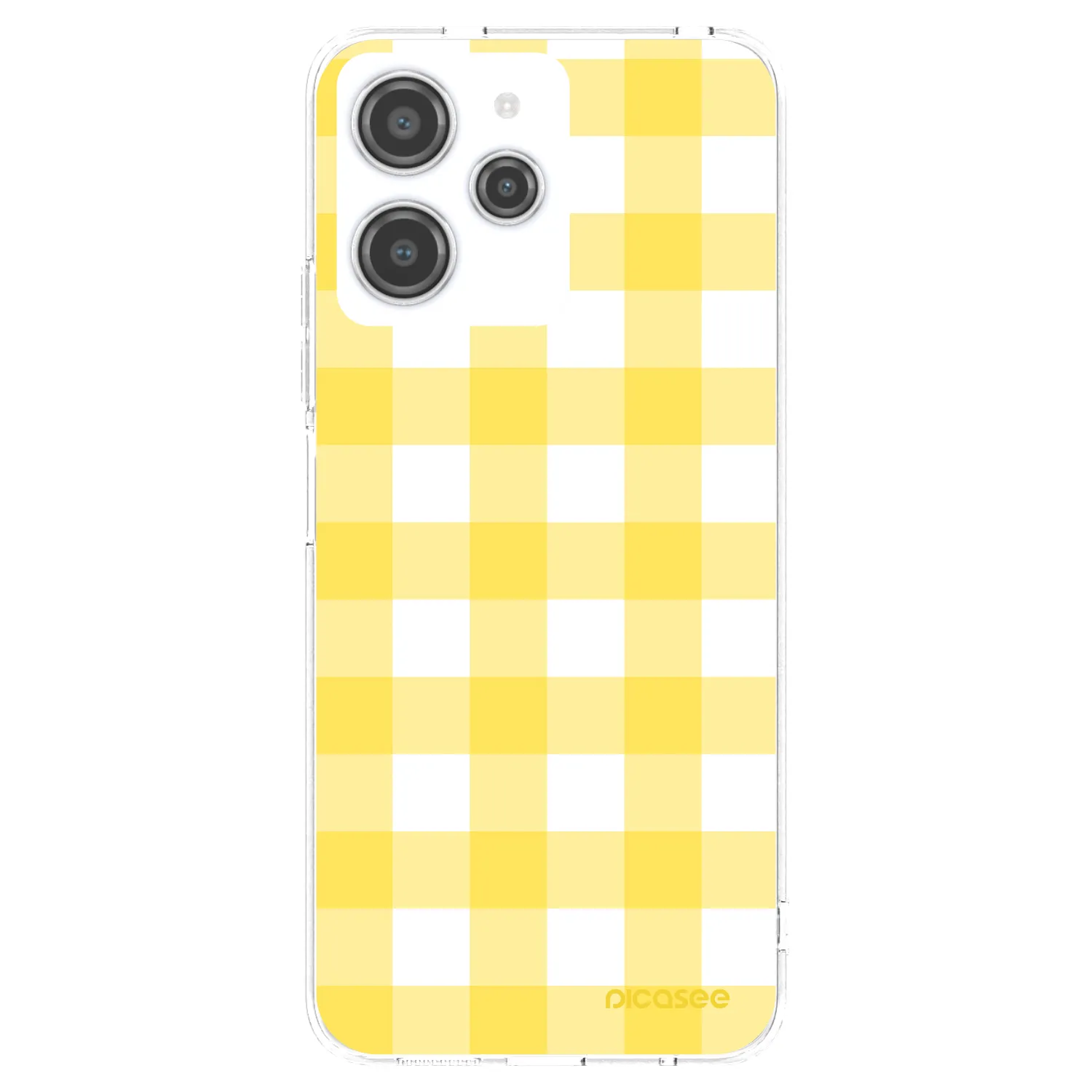 Picasee silikonowe przeźroczyste etui na Xiaomi Redmi 12 4G - Gride lemon