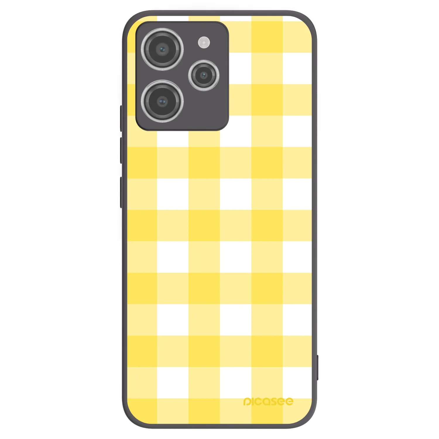 Picasee silikonowe czarne etui na Xiaomi Redmi 12 4G - Gride lemon