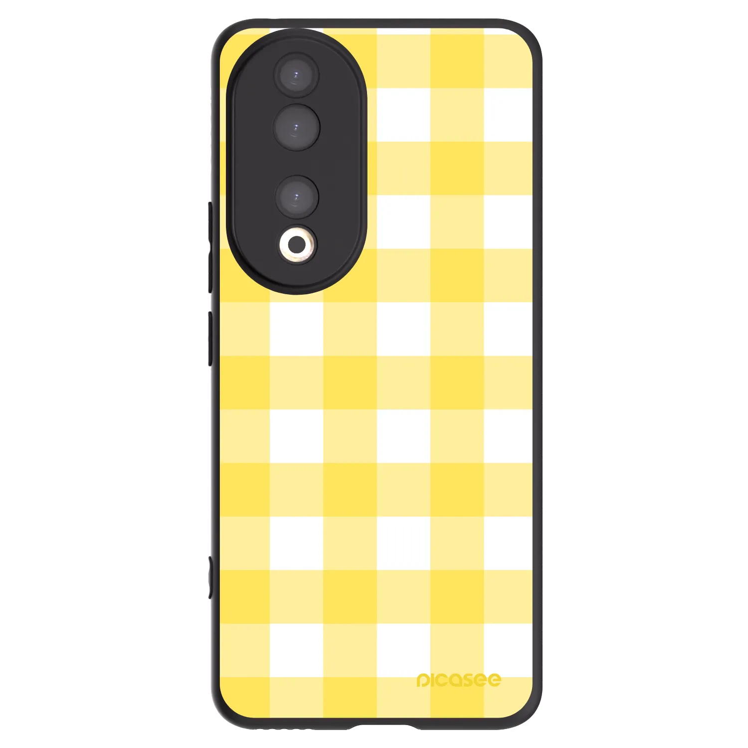 Picasee silikonowe czarne etui na Honor 90 5G - Gride lemon