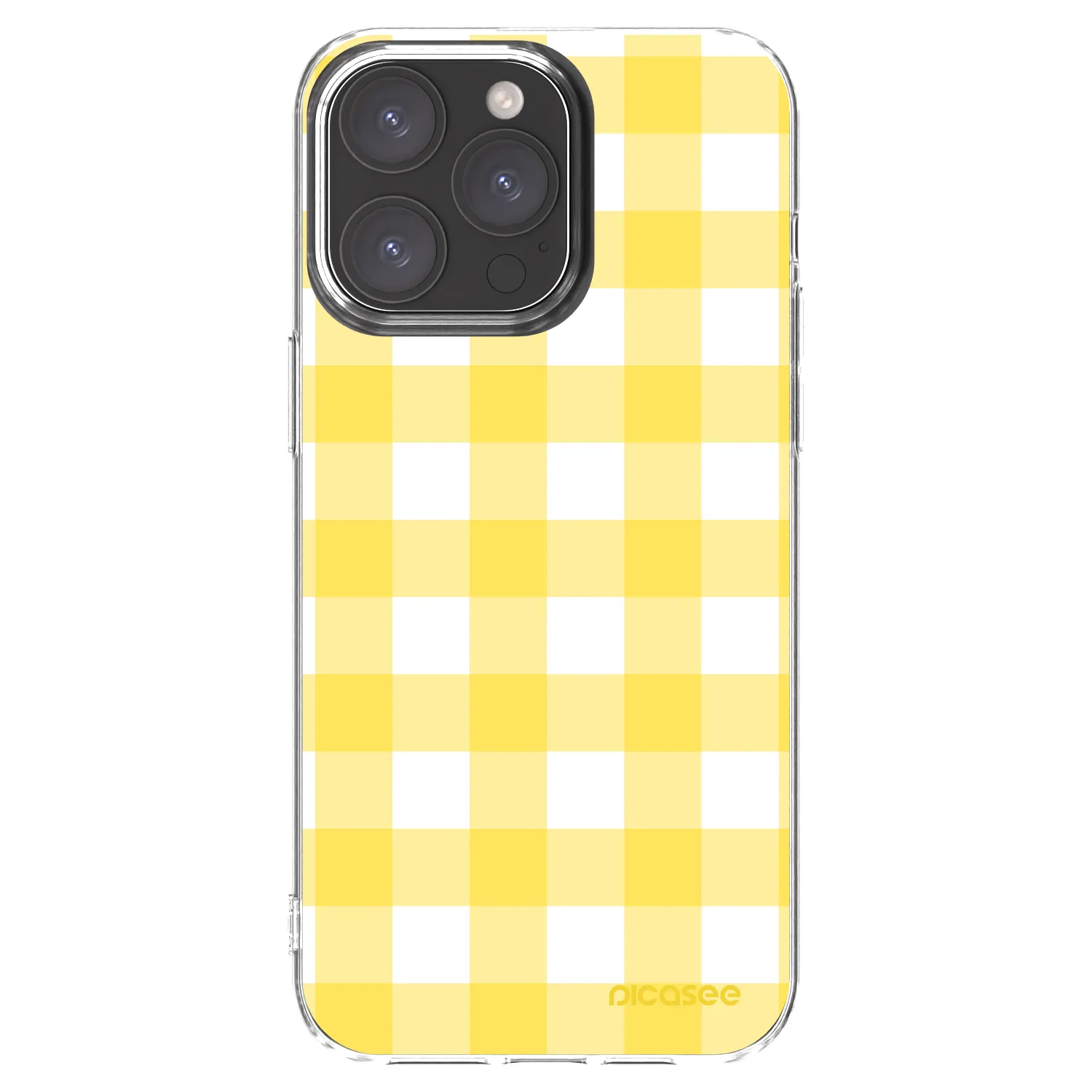 Picasee silikonowe przeźroczyste etui na Apple iPhone 15 Pro Max - Gride lemon
