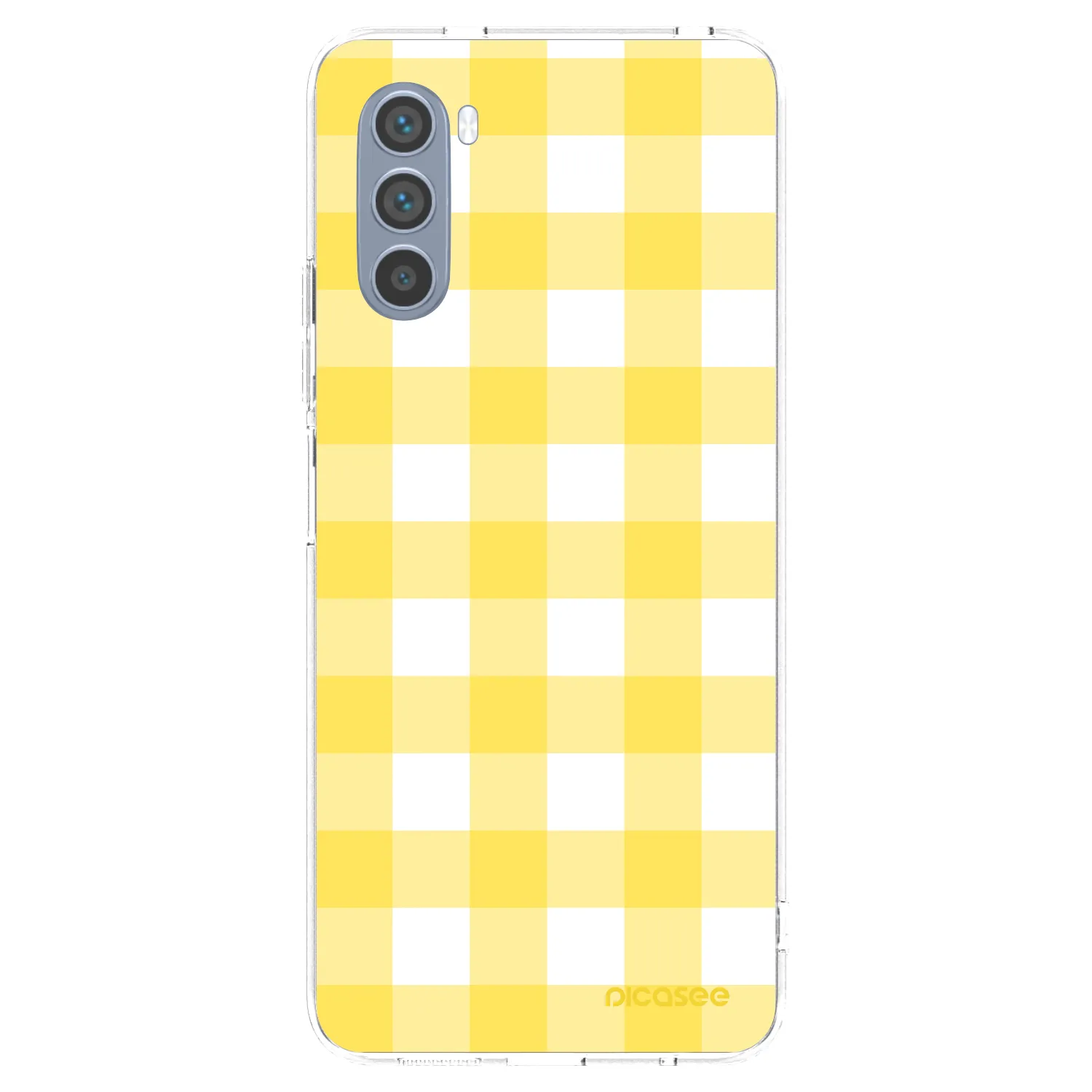 Picasee silikonowe przeźroczyste etui na Motorola Moto G62 - Gride lemon