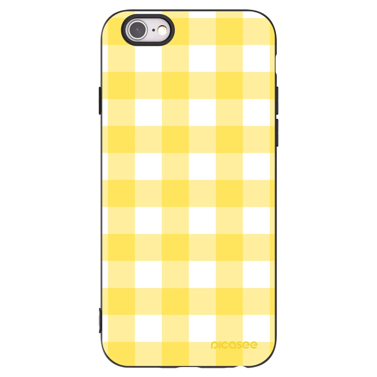 Picasee silikonowe czarne etui na Apple iPhone 6/6S - Gride lemon
