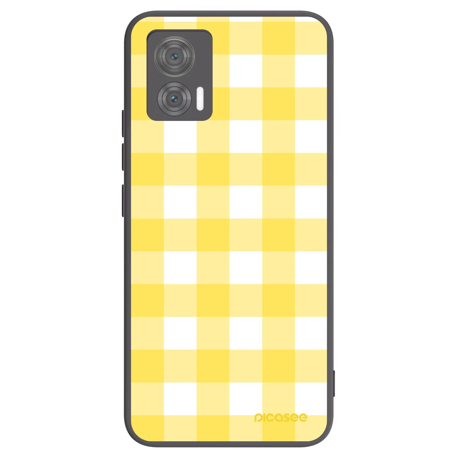 Picasee silikonowe czarne etui na Motorola Edge 30 Neo - Gride lemon