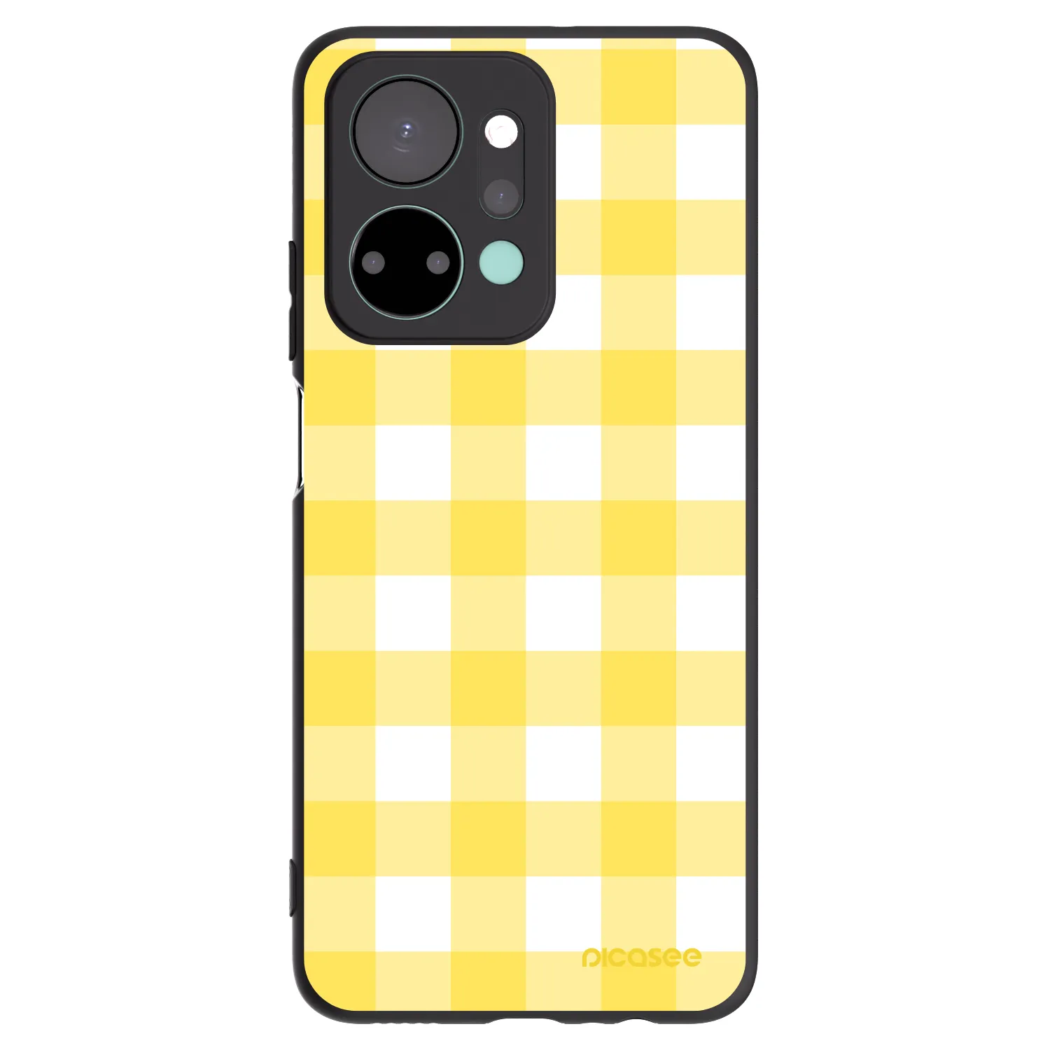 Picasee silikonowe czarne etui na Honor X7a - Gride lemon