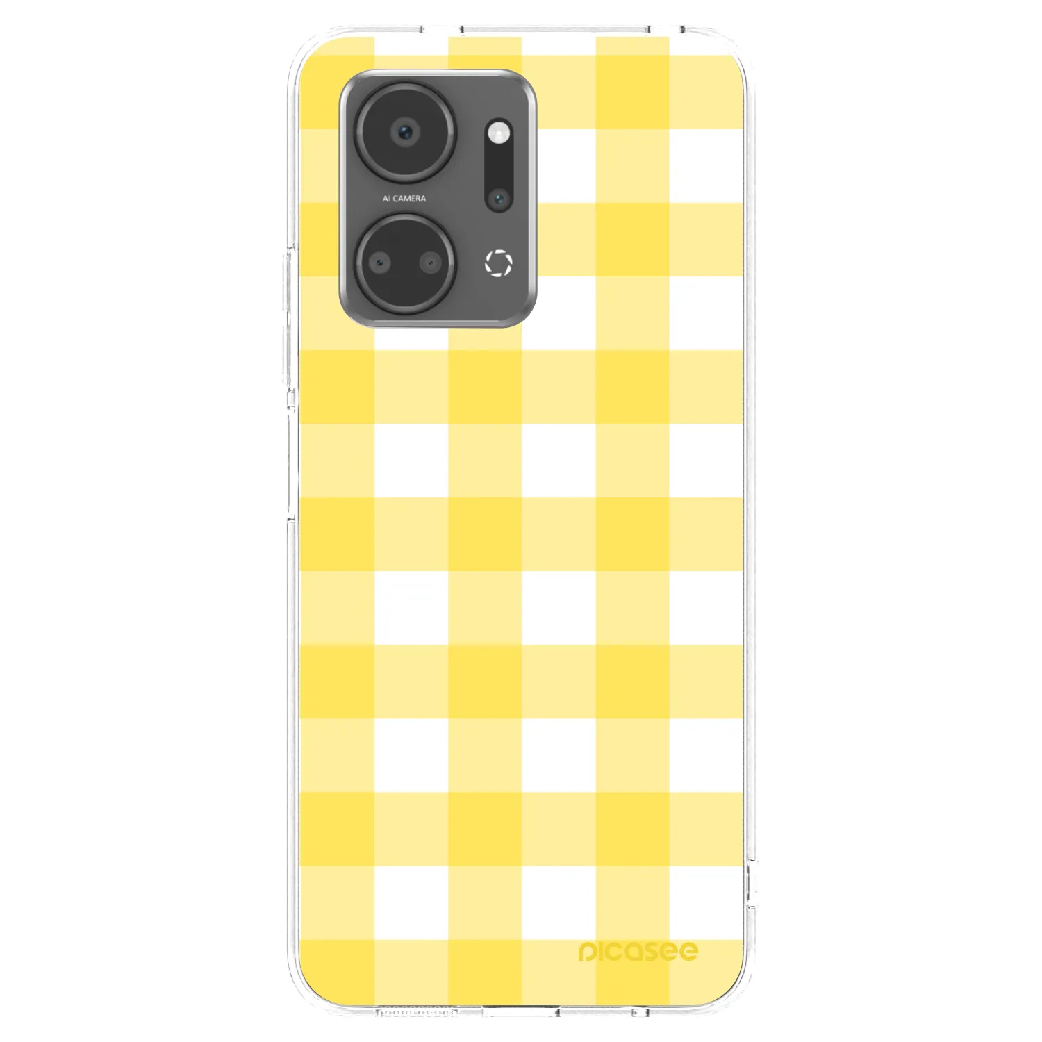 Picasee silikonowe przeźroczyste etui na Honor X7a - Gride lemon