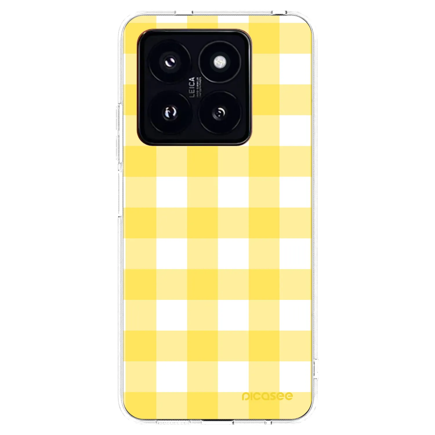 Picasee silikonowe przeźroczyste etui na Xiaomi 14 Pro - Gride lemon
