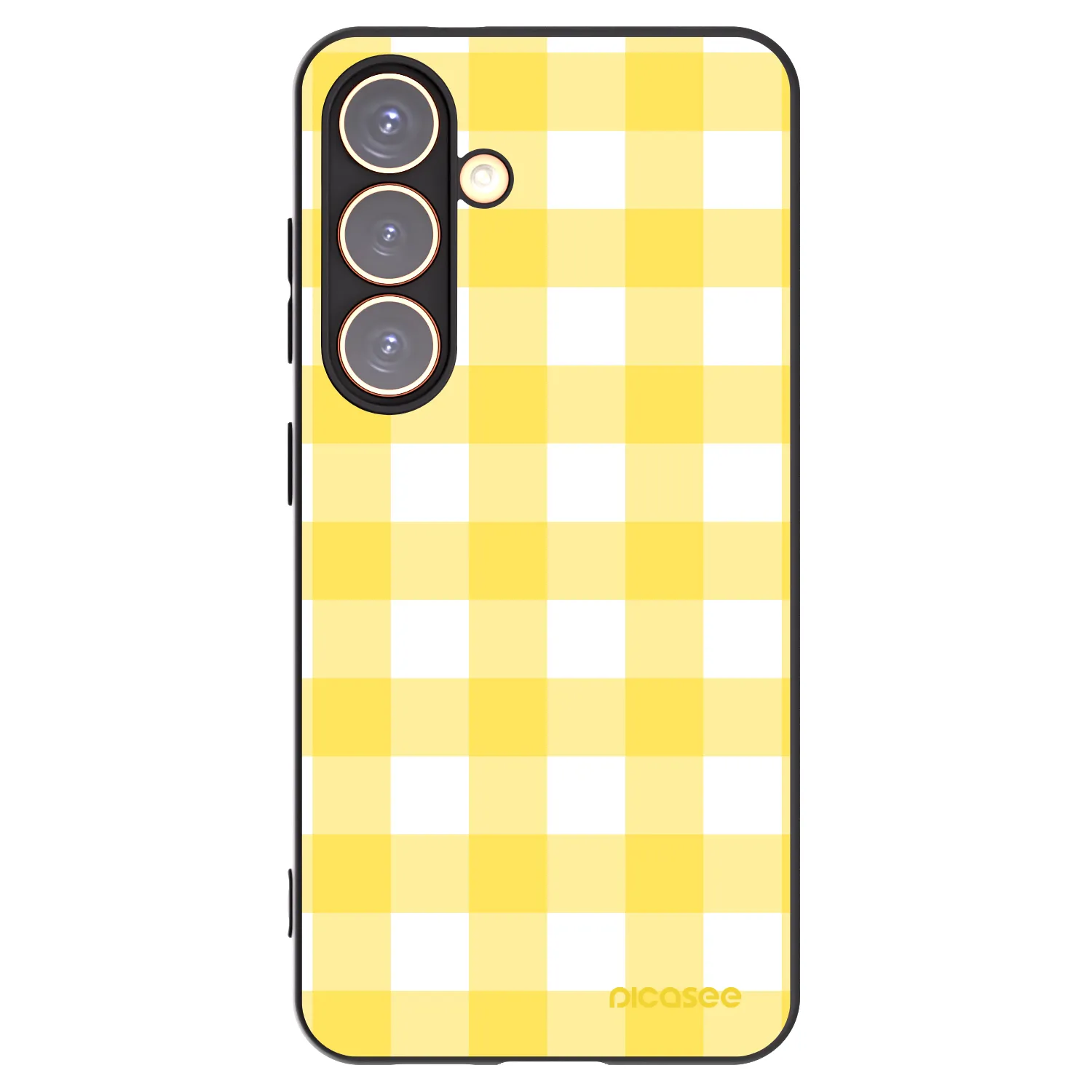 Picasee silikonowe czarne etui na Samsung Galaxy S24 S921B 5G - Gride lemon
