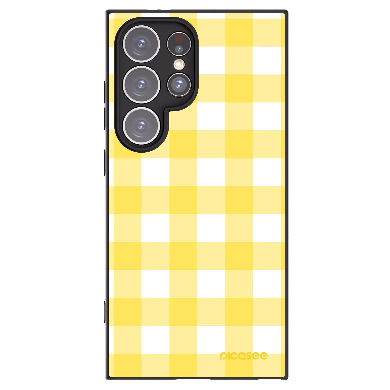 Picasee silikonowe czarne etui na Samsung Galaxy S24 Ultra S928B 5G - Gride lemon