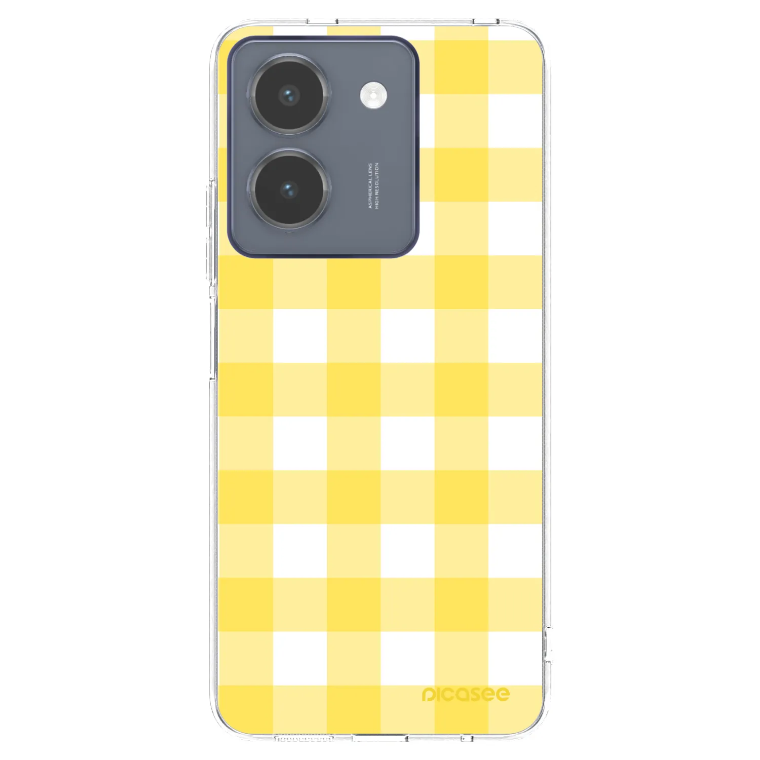 Picasee silikonowe przeźroczyste etui na Vivo Y36 4G - Gride lemon