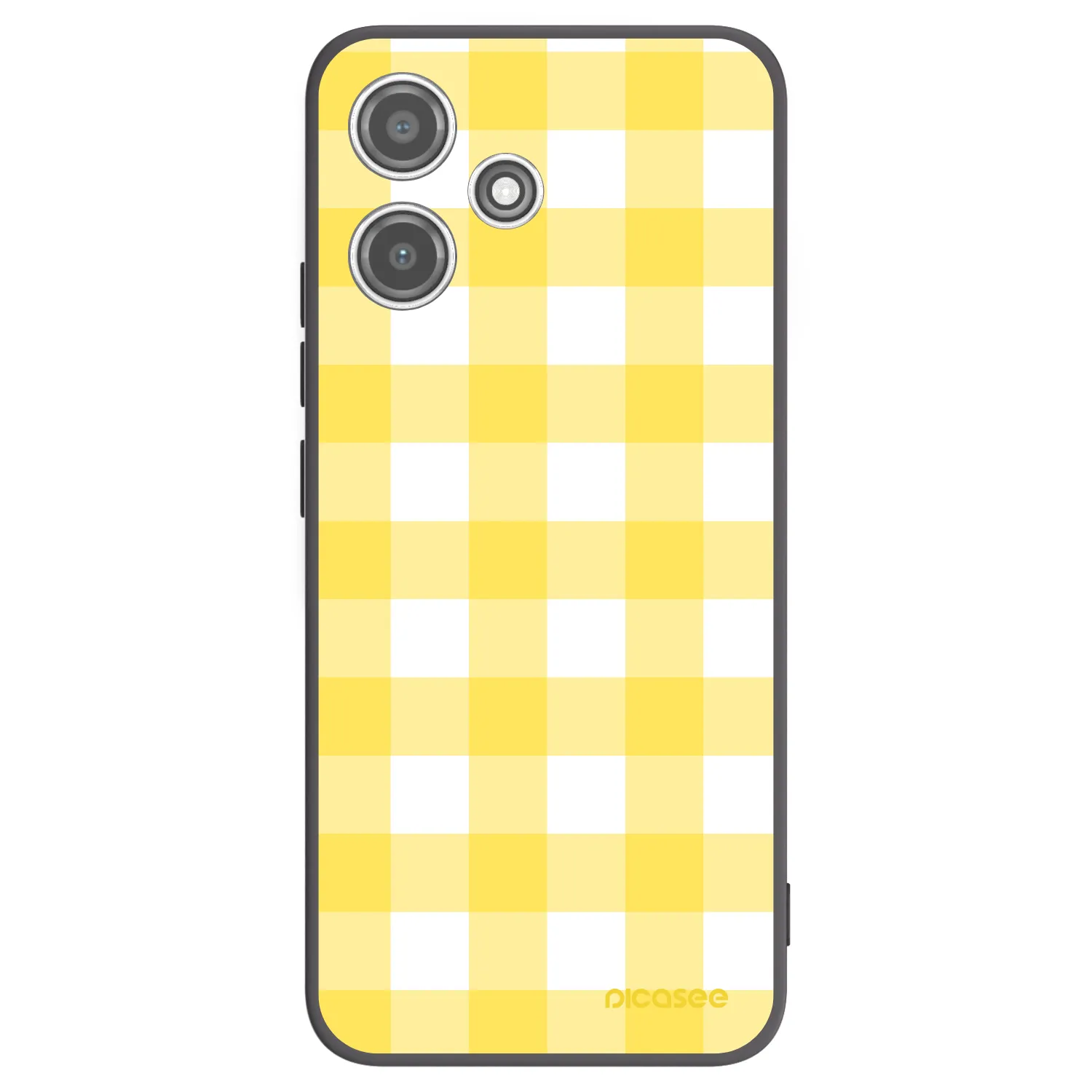 Picasee silikonowe czarne etui na Xiaomi Redmi 12 5G - Gride lemon
